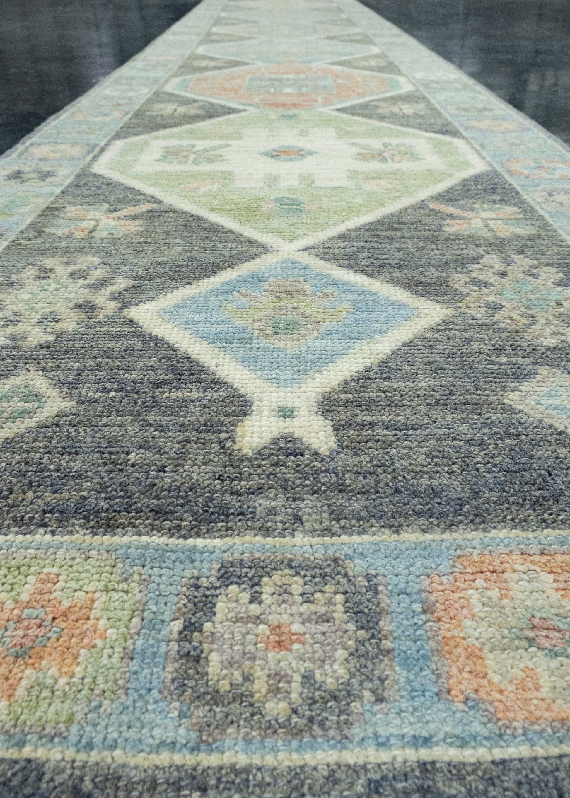 Turkish Oushak Runner Rug 2'10" x 18'8" #17229