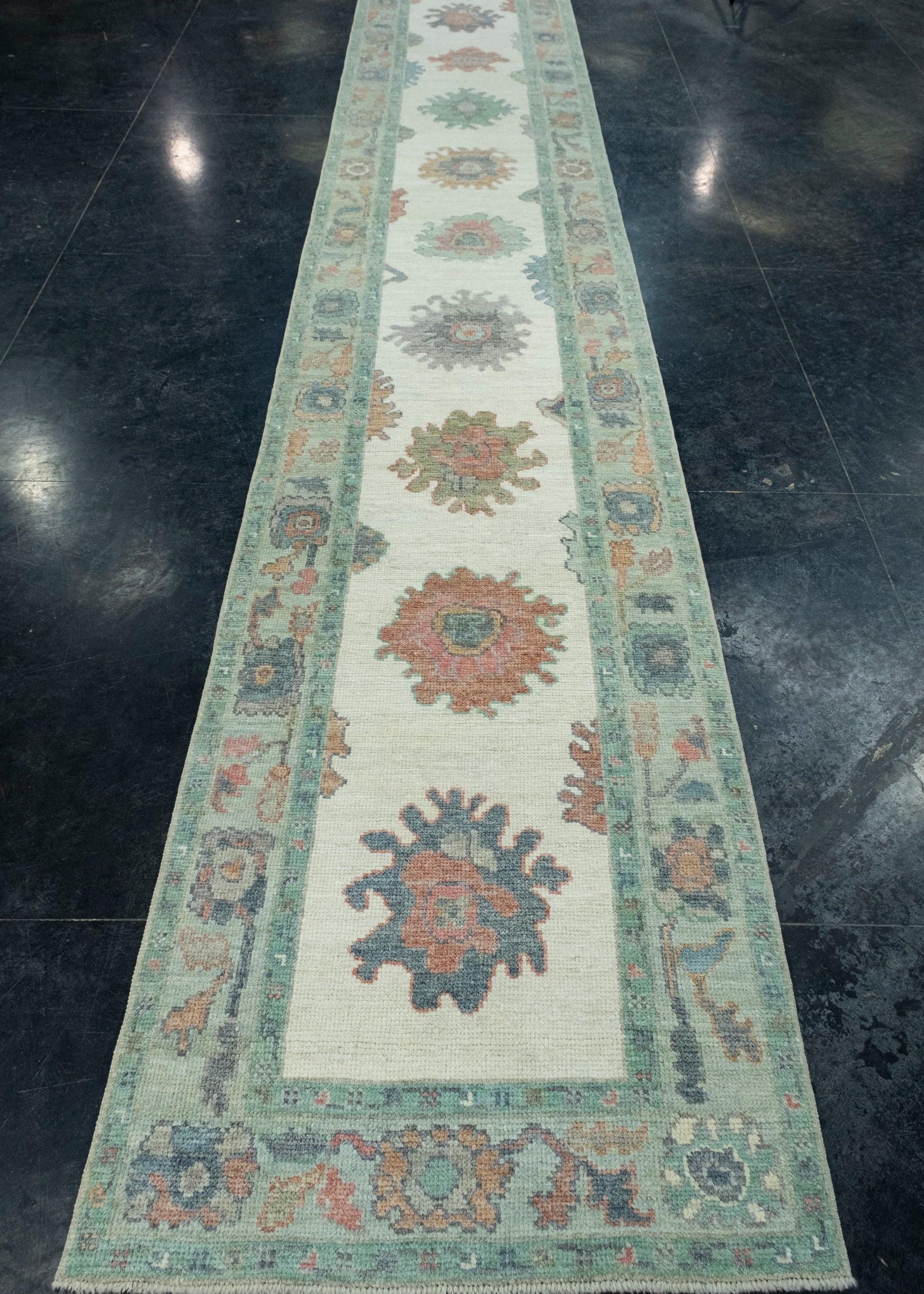 Turkish Oushak Runner Rug 2'10" x 18'9" #17405