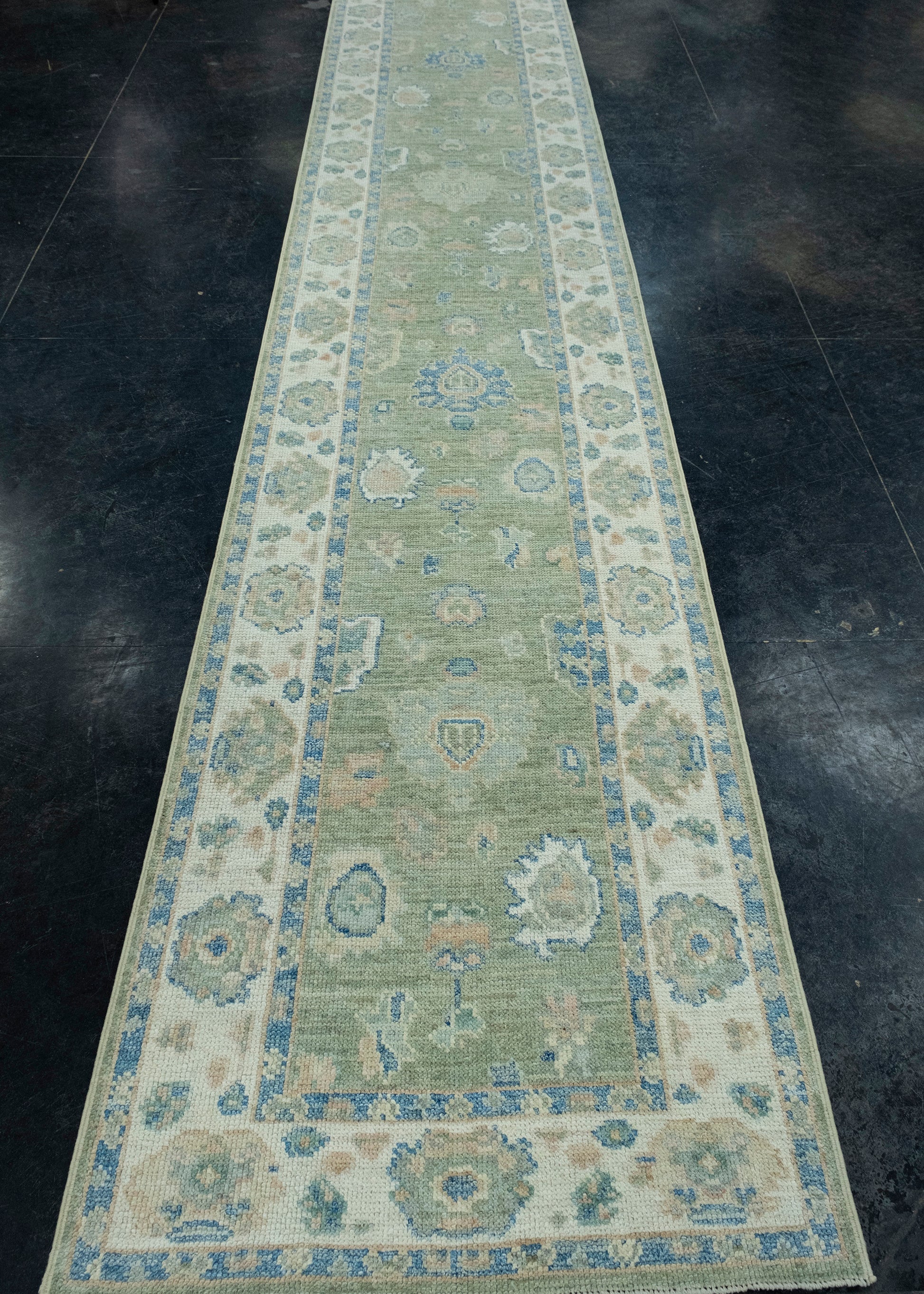 Turkish Oushak Runner Rug 2'10" x 16'1" #17902