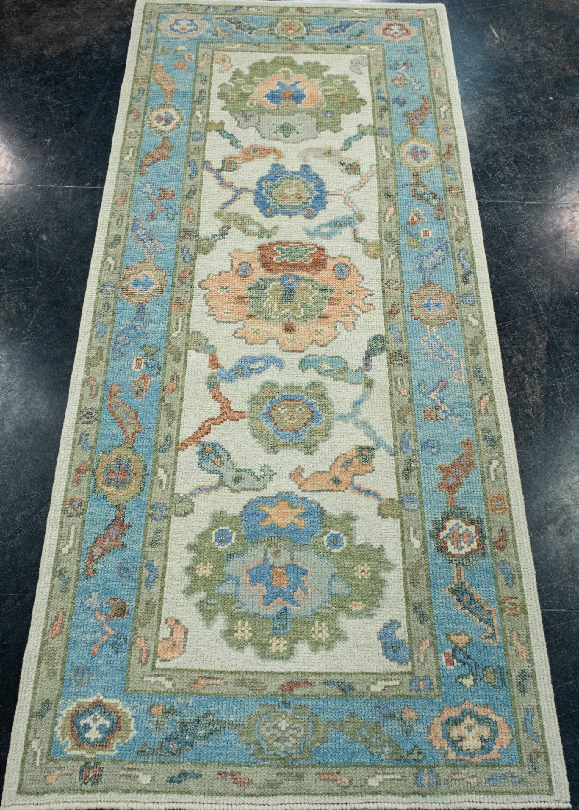 Turkish Oushak Runner Rug 2'8" x 6'3" #17071