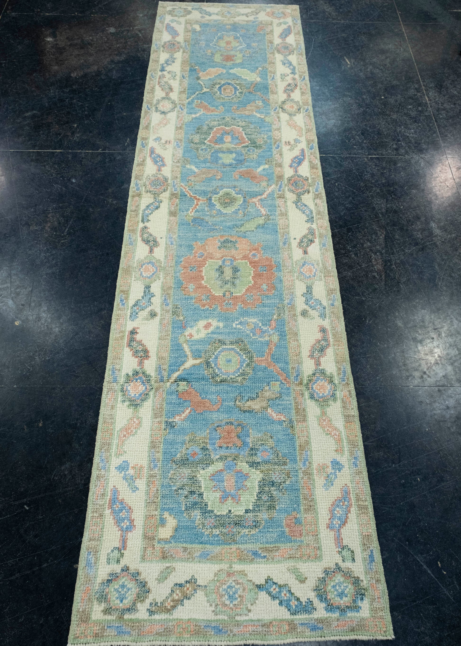 Turkish Oushak Runner Rug 2'2" x 8'3" #17166