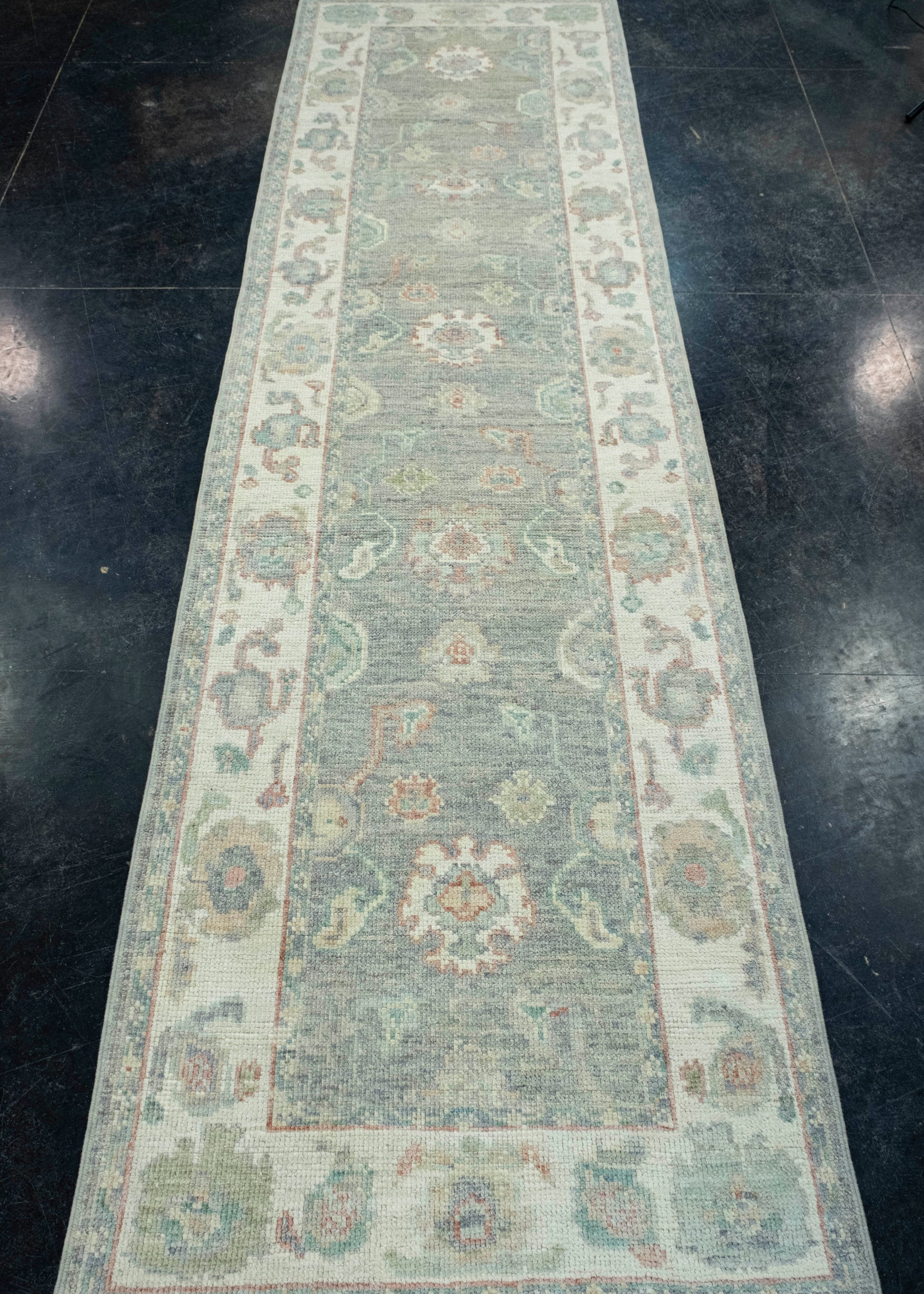 Turkish Oushak Runner Rug 2'10" x 10' #17962