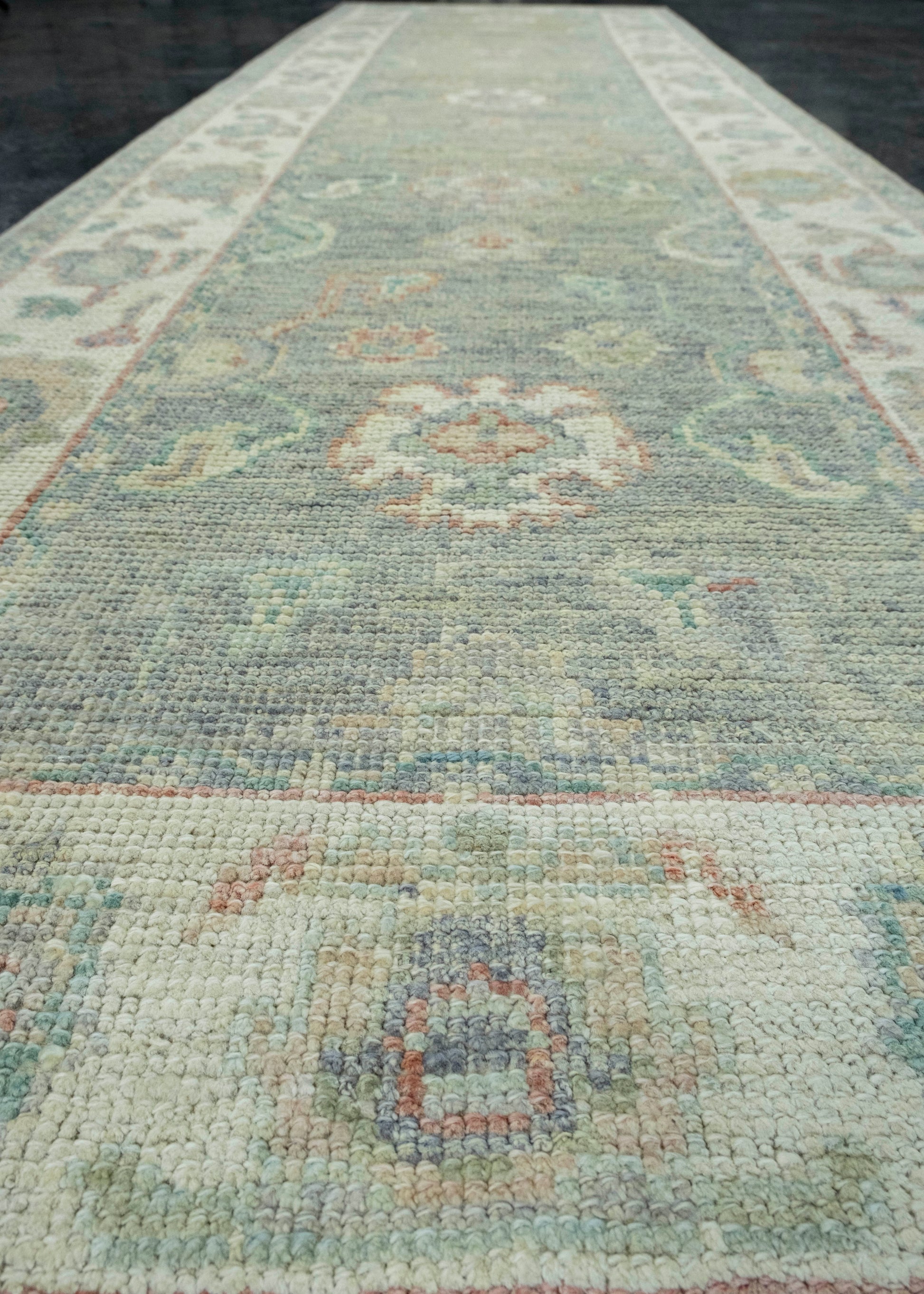 Turkish Oushak Runner Rug 2'10" x 10' #17962
