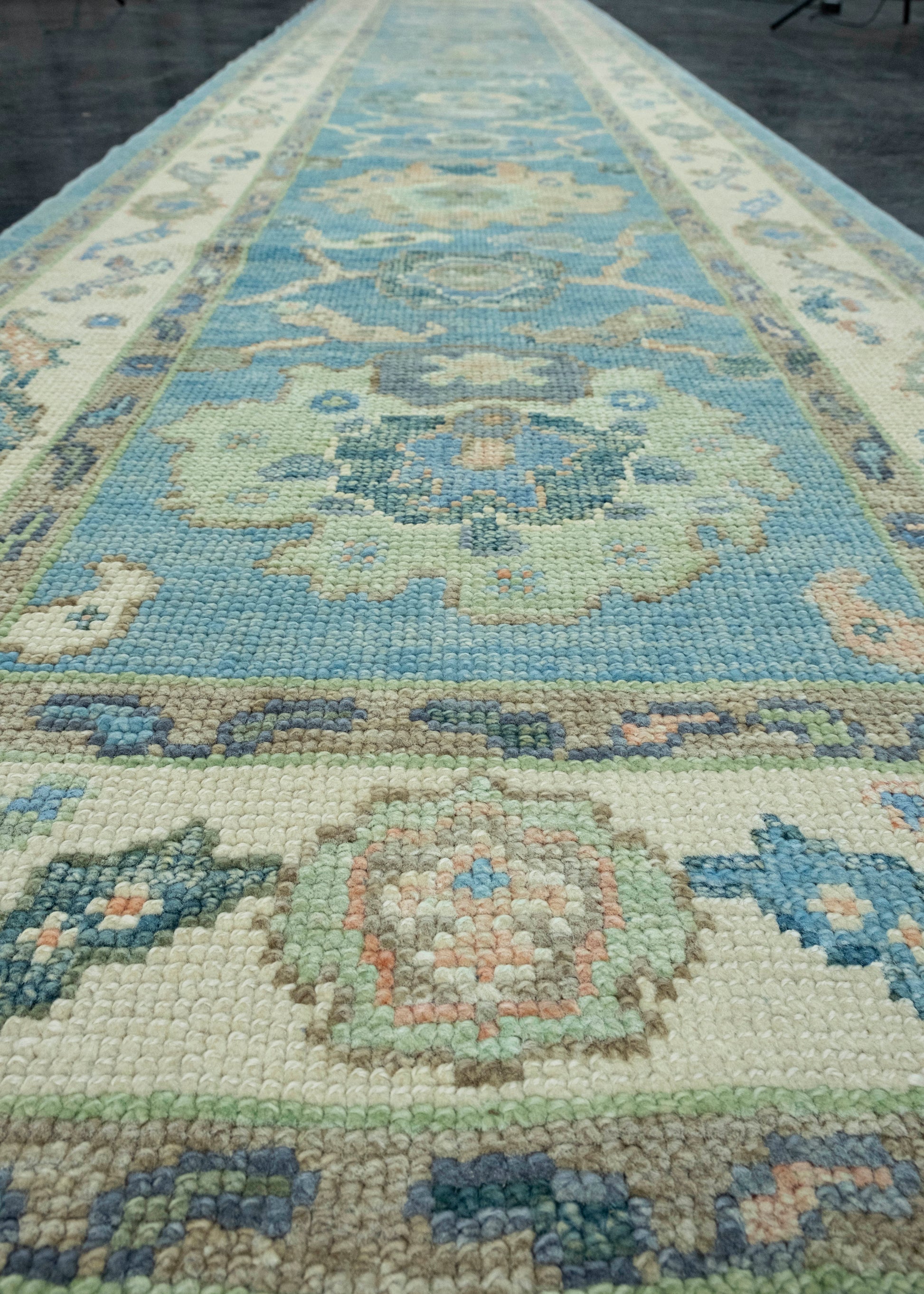 Turkish Oushak Runner Rug 2'11" x 13'2" #17192