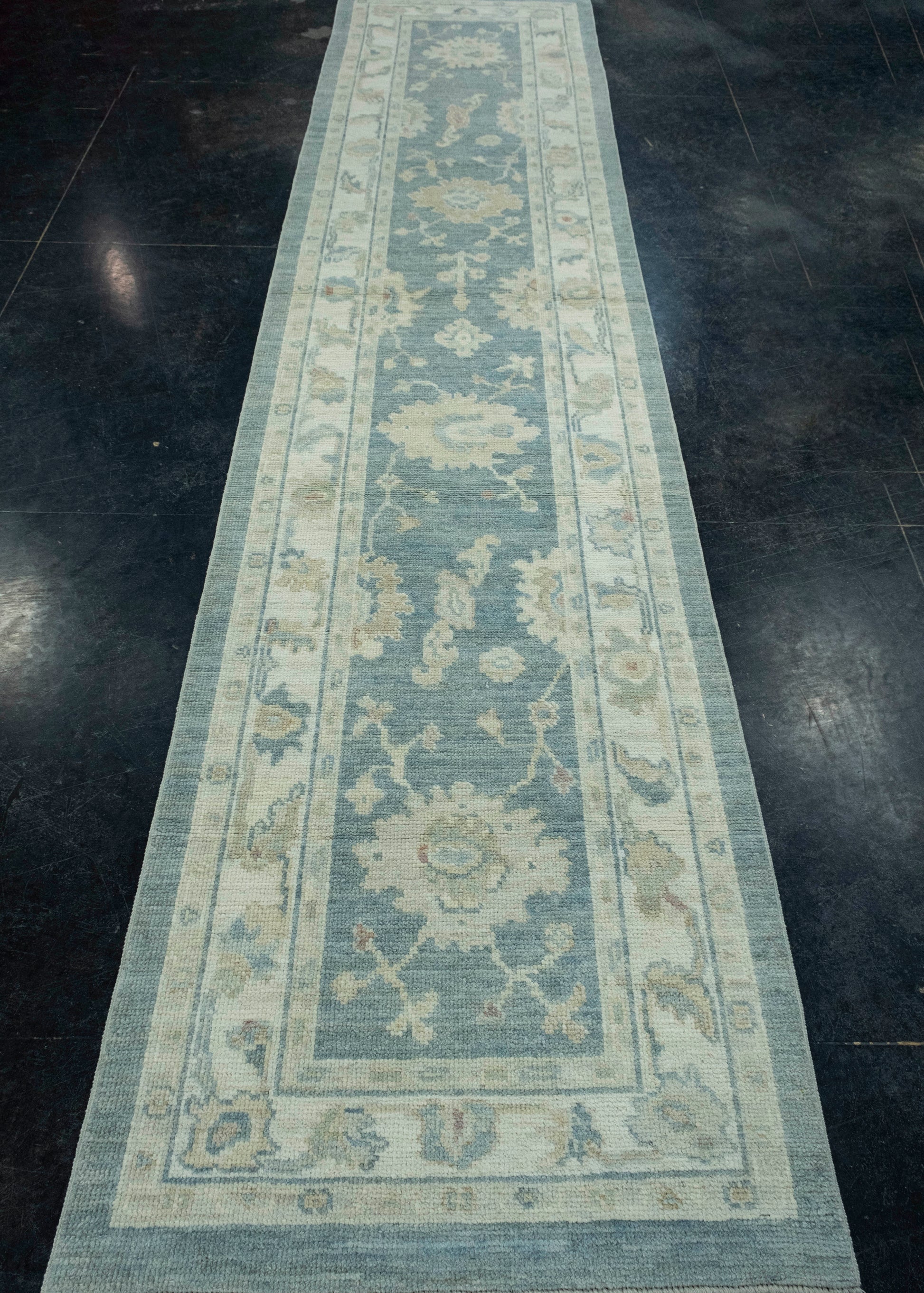 Turkish Oushak Runner Rug 2'10" x 12'5" #17283