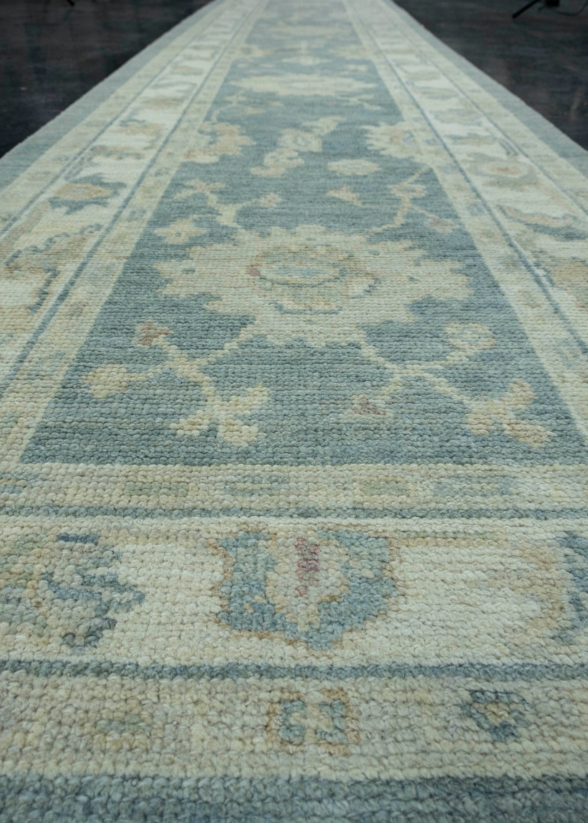 Turkish Oushak Runner Rug 2'10" x 12'5" #17283