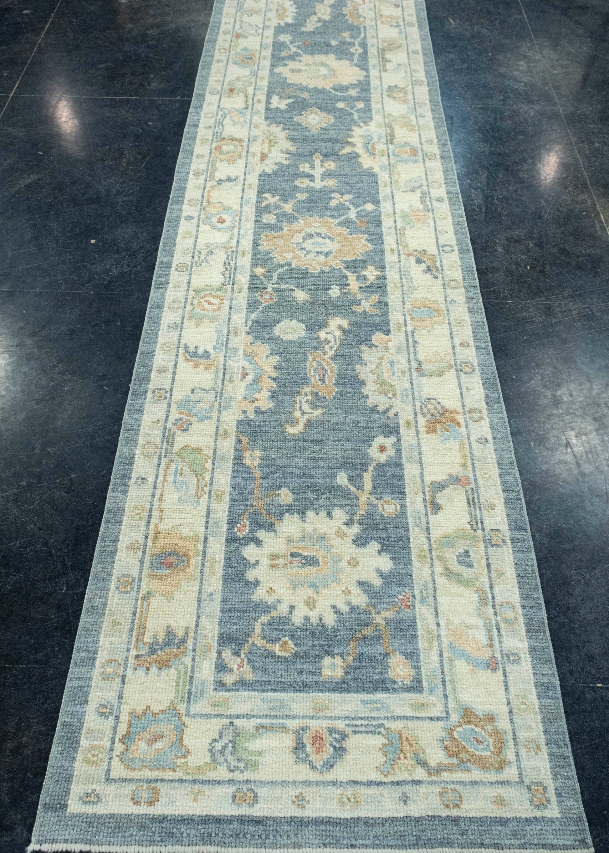 Turkish Oushak Runner Rug 2'8" x 12'1" #17286
