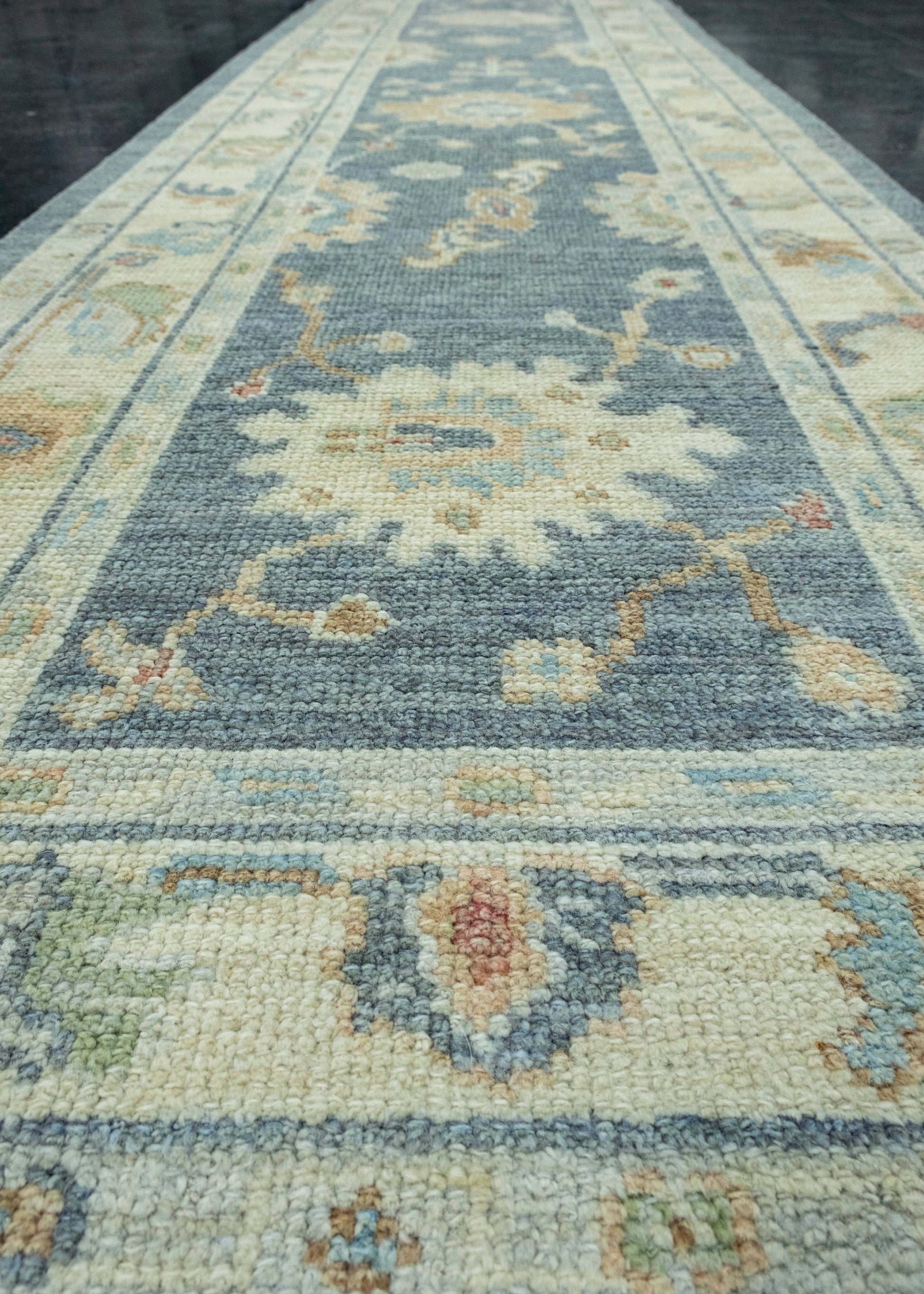 Turkish Oushak Runner Rug 2'8" x 12'1" #17286