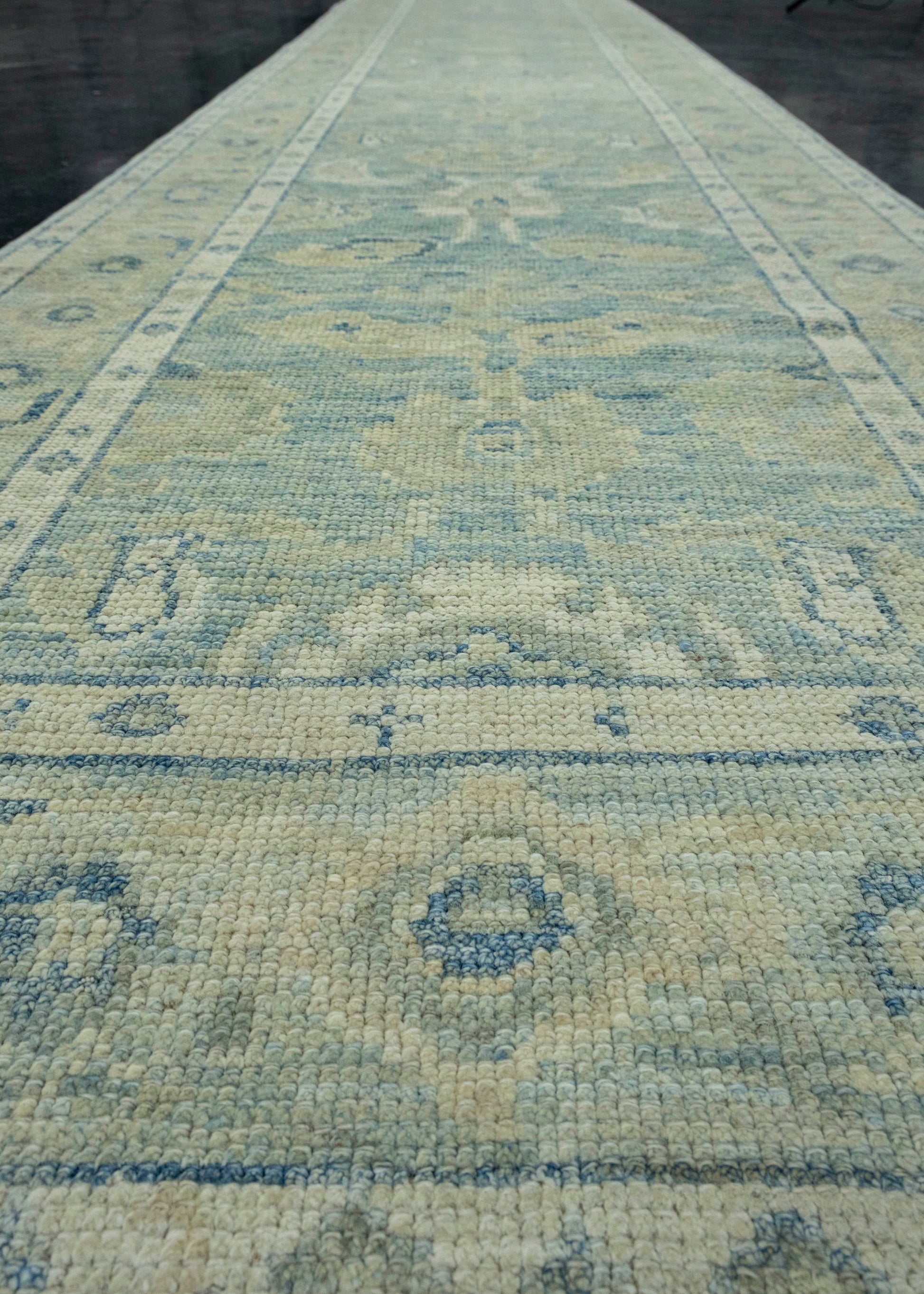 Turkish Oushak Runner Rug 2'10" x 14'2" #17909