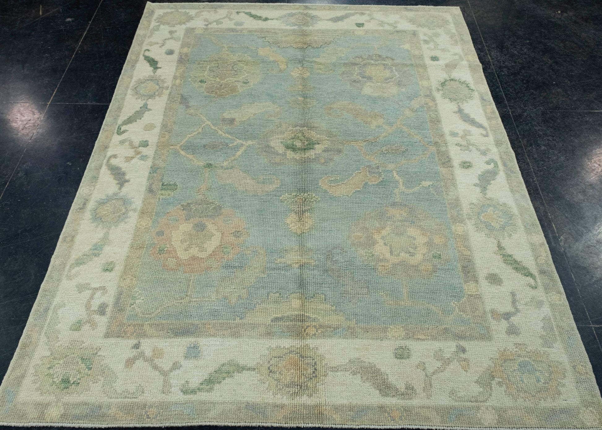 Turkish Oushak Rug 5' x 6'4" #17030