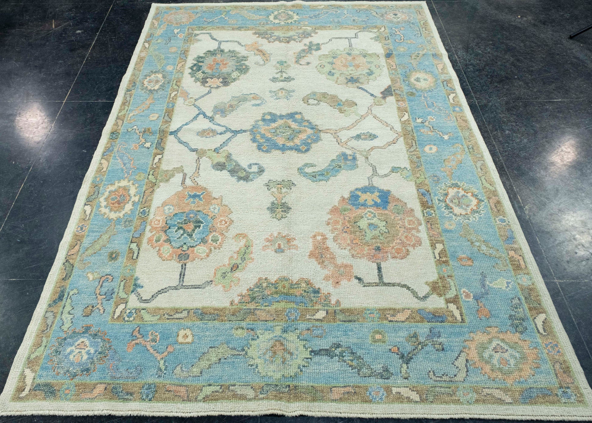 Turkish Oushak Rug 5'1" x 7'3" #17209