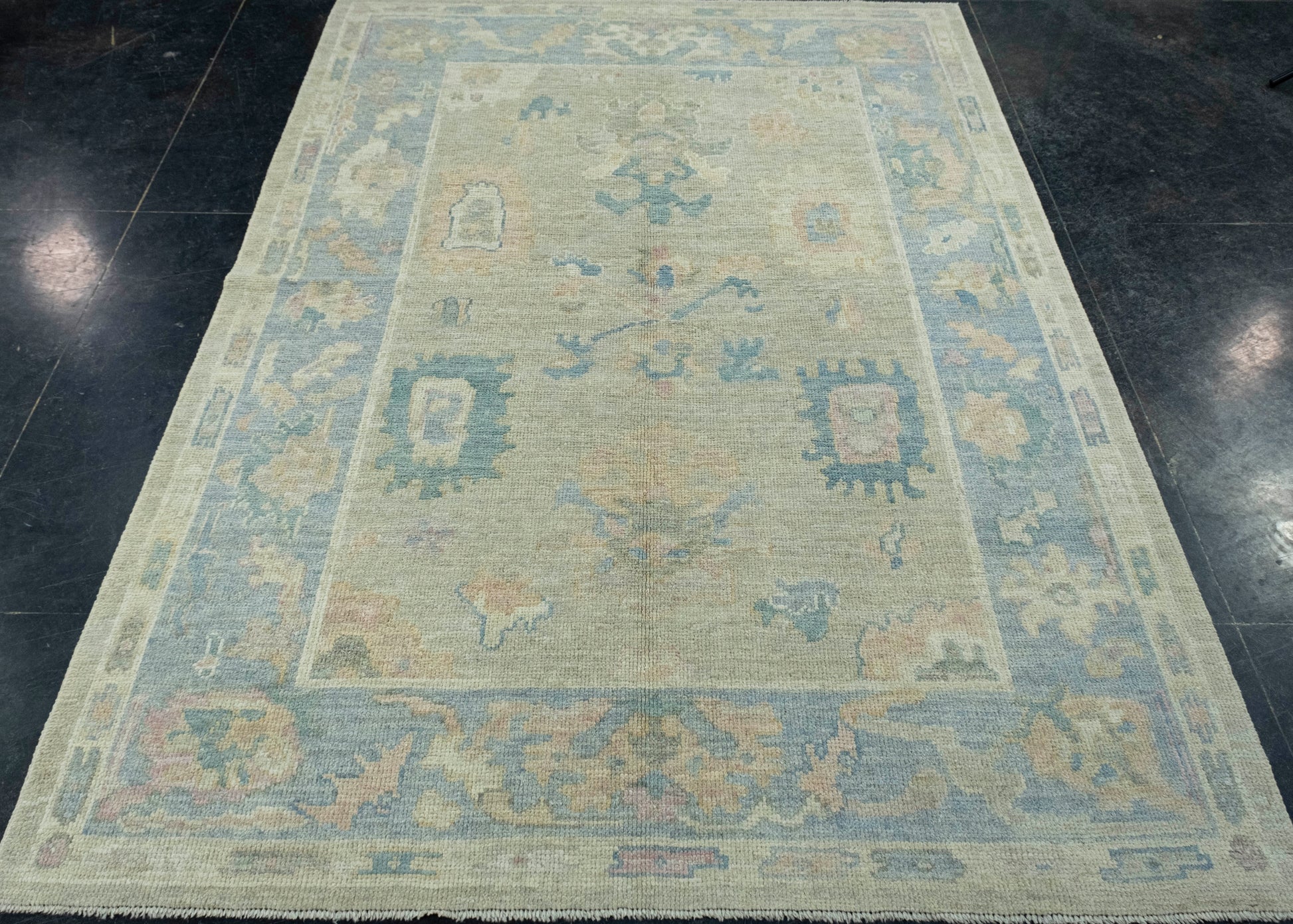 Turkish Oushak Rug 5'1" x 7'2" #17362