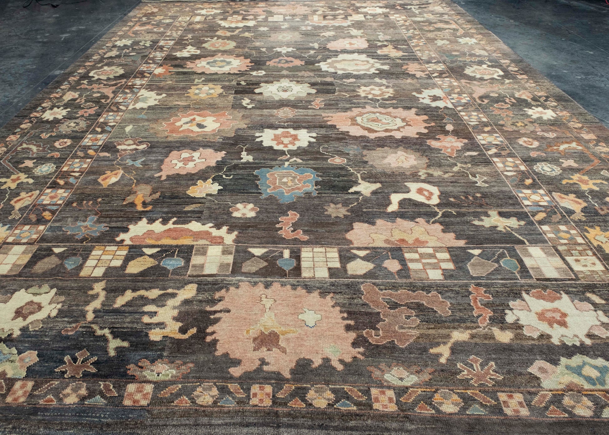 Turkish Oushak Old Wool Rug 12'3" x 18' #18072