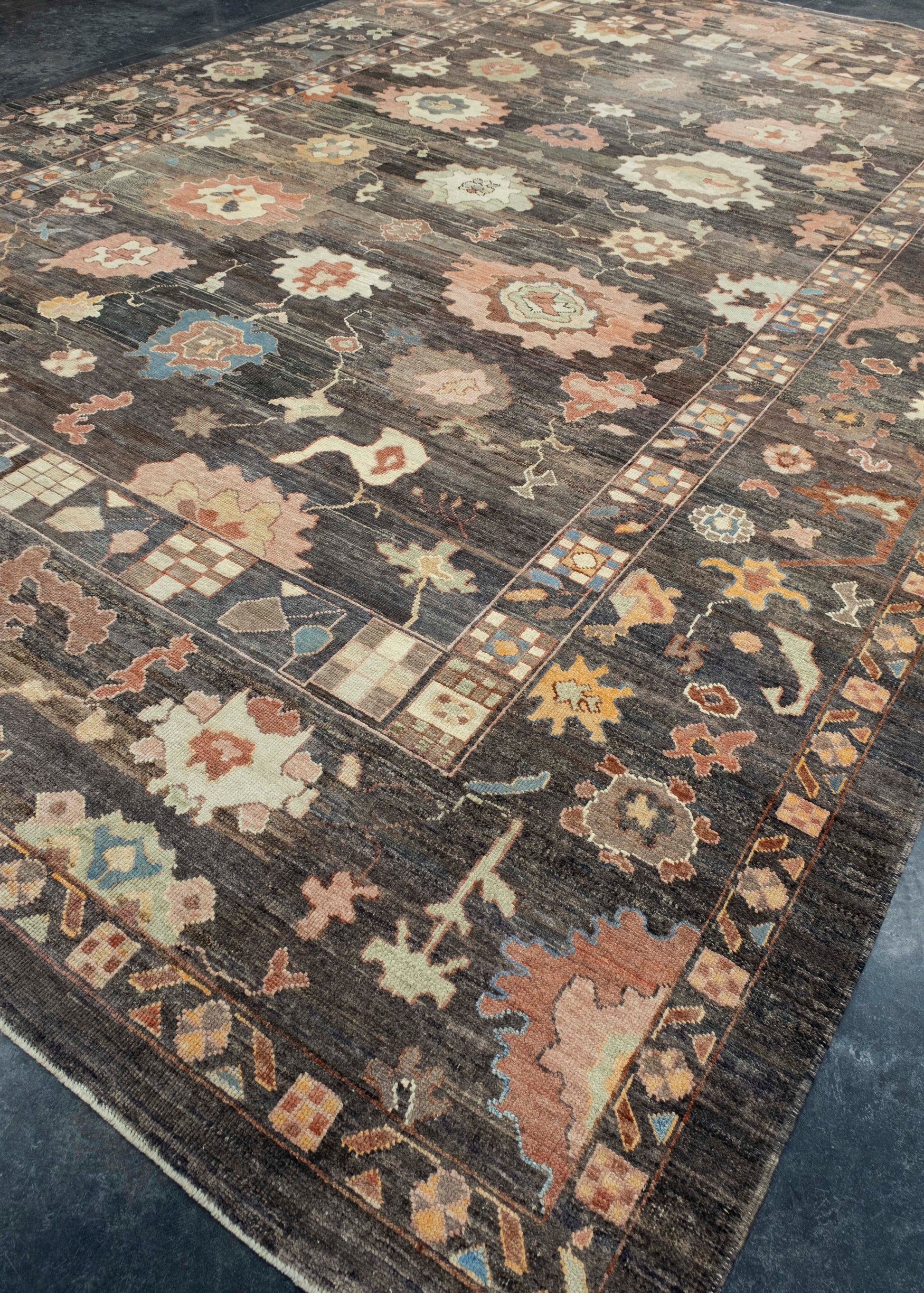 Turkish Oushak Old Wool Rug 12'3" x 18' #18072
