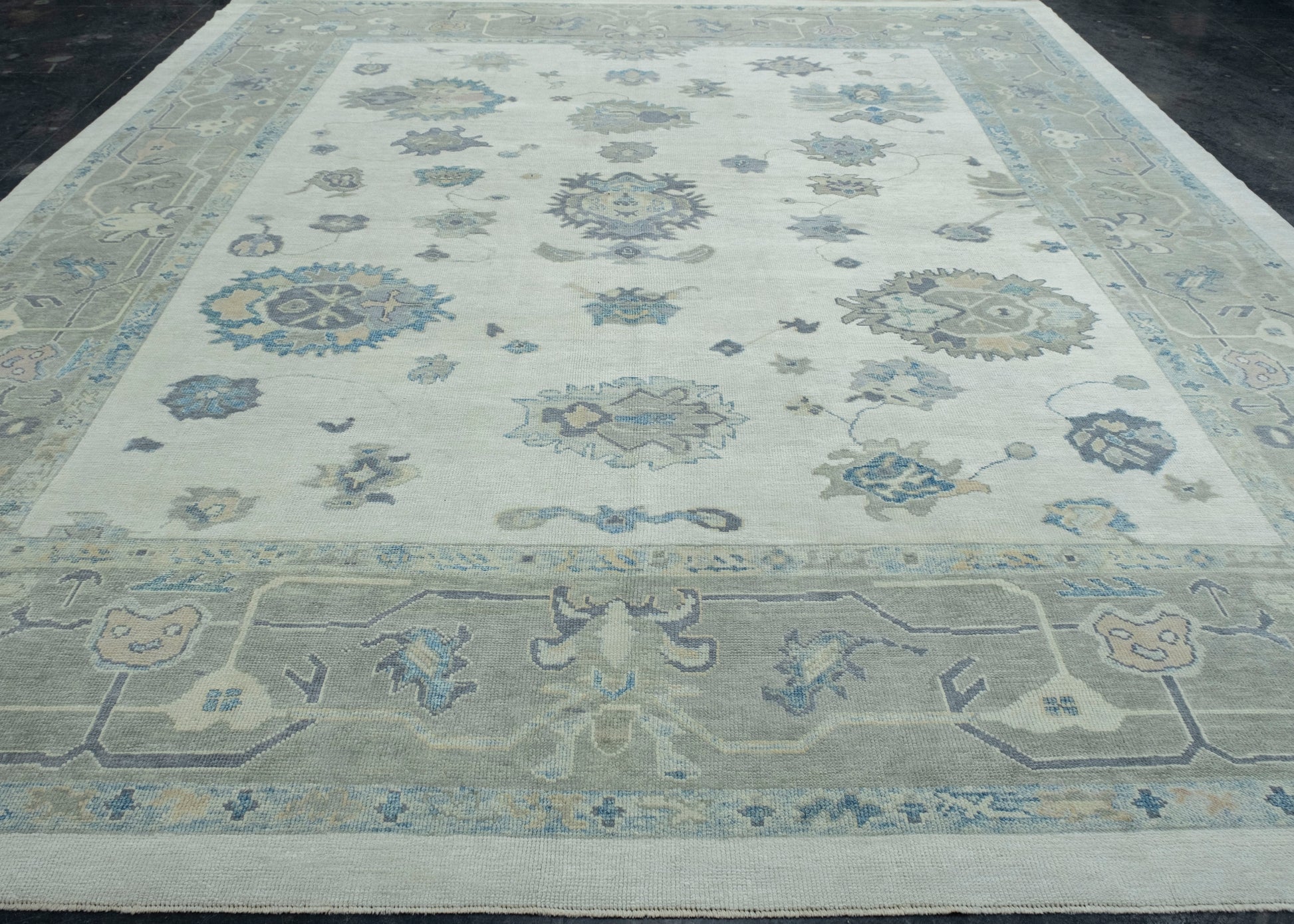 Turkish Oushak Rug 12'3" x 14'3" #18074