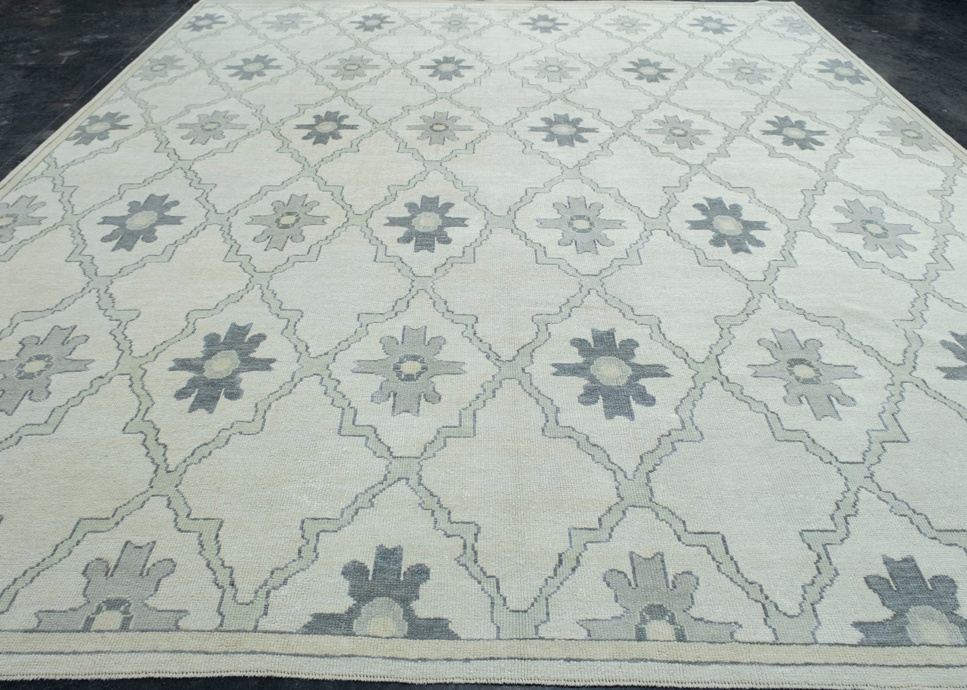 Turkish Oushak Rug 12'6" x 14'7" #18099