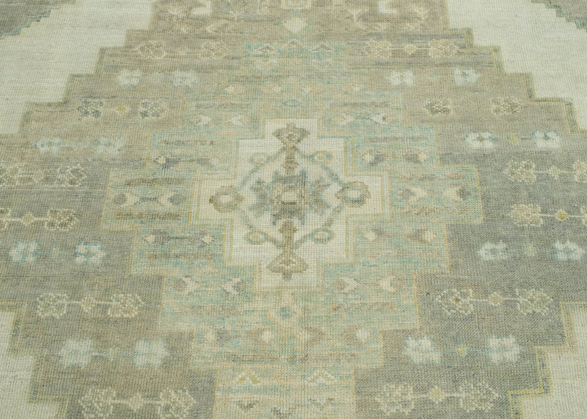 Turkish Oushak Antique Look Rug 12'4" x 14'10" #18010