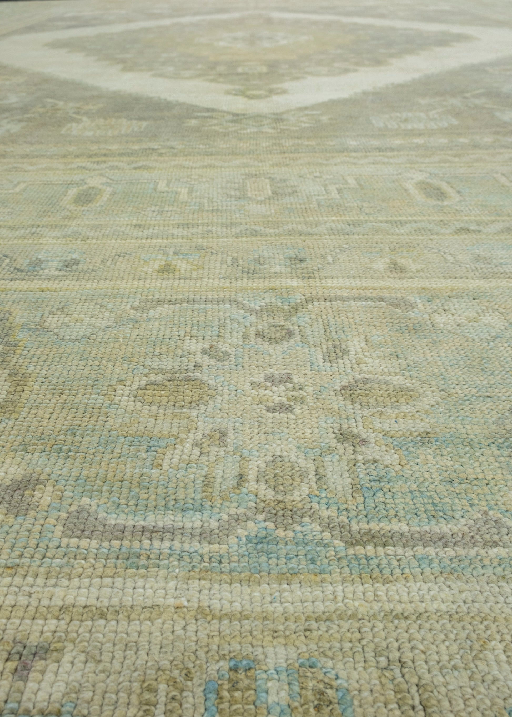 Turkish Oushak Antique Look Rug 12'4" x 14'10" #18010