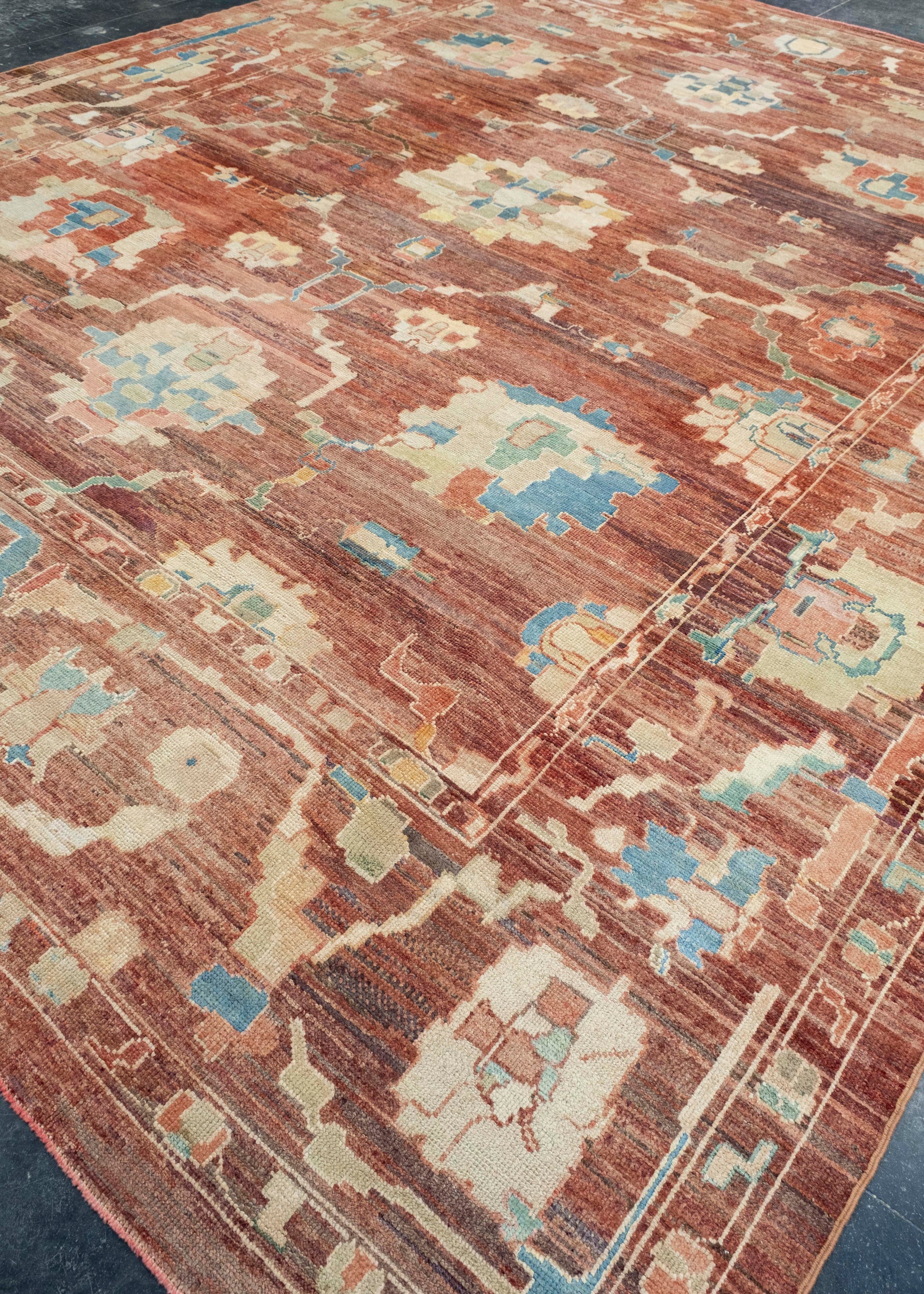 Turkish Oushak Old Wool Rug 11'9" x 14'3" #18130