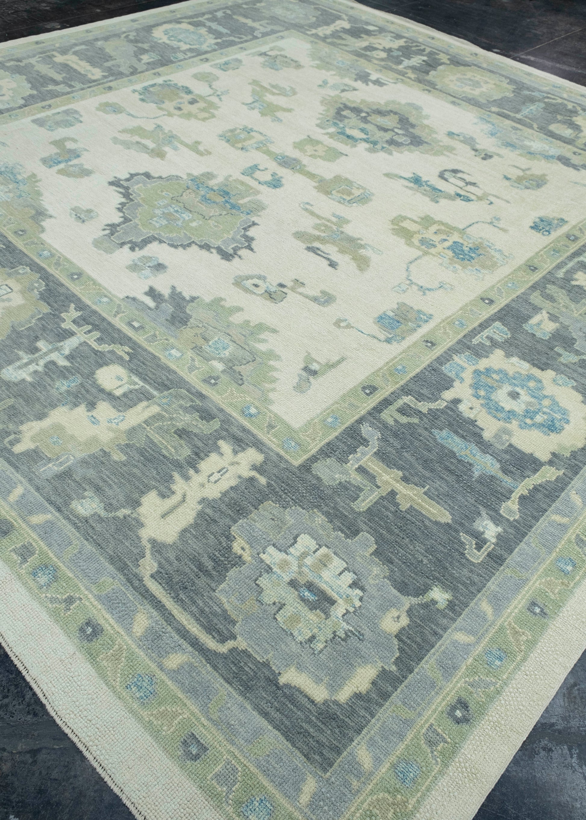 Turkish Oushak Square Rug 11'9" x 11'10" #18115