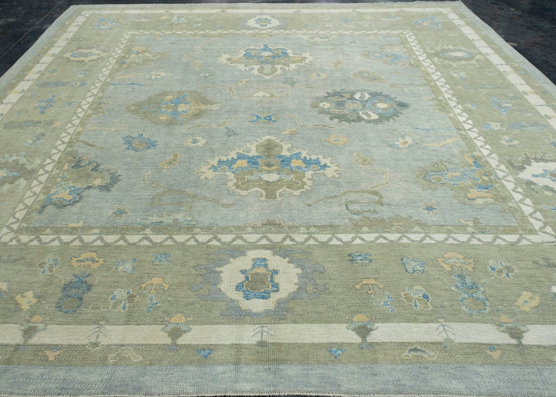 Turkish Oushak Square Rug 11'10" x 11'11" #18129