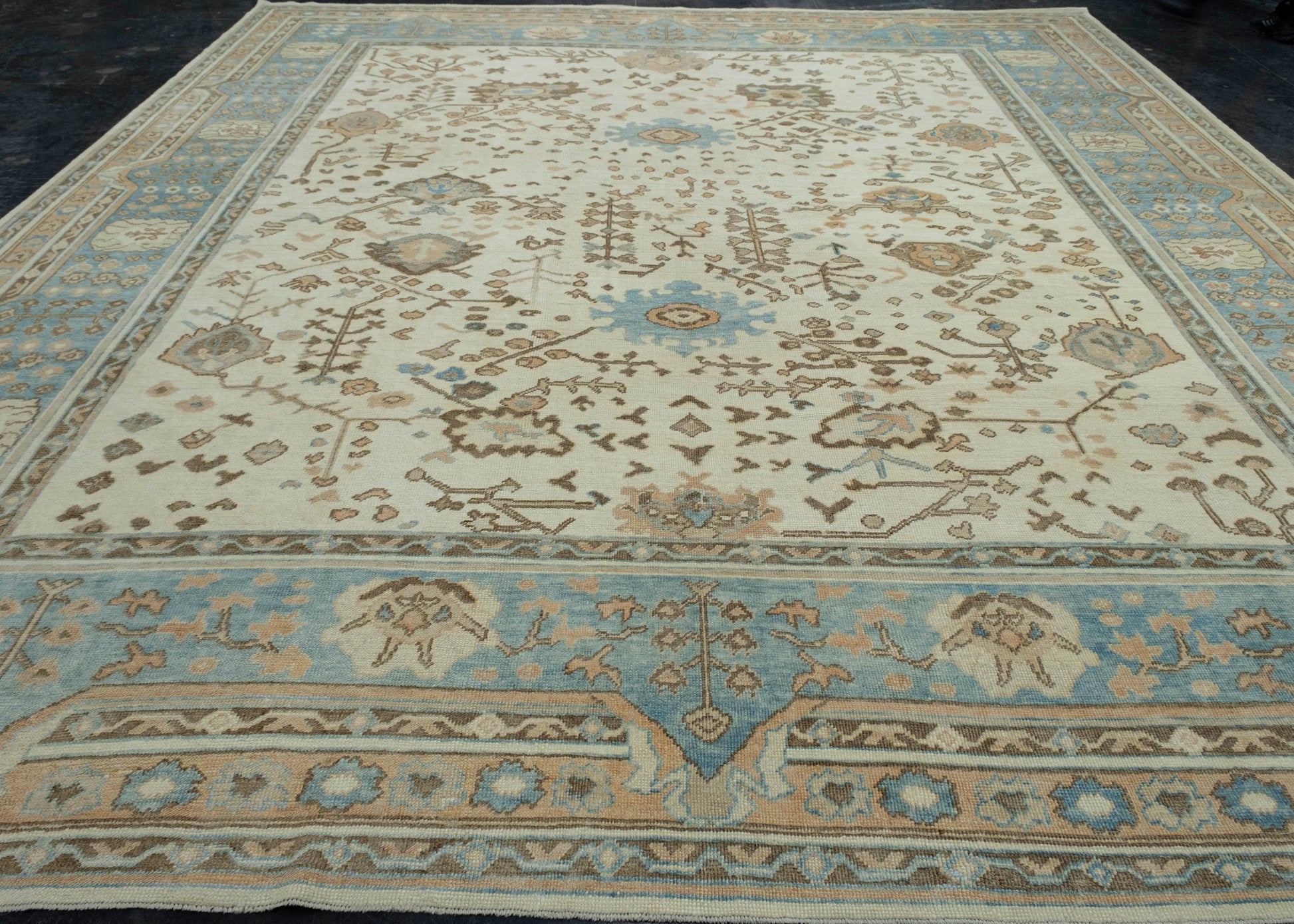 Turkish Oushak Rug 13'6" x 14'9" #18576