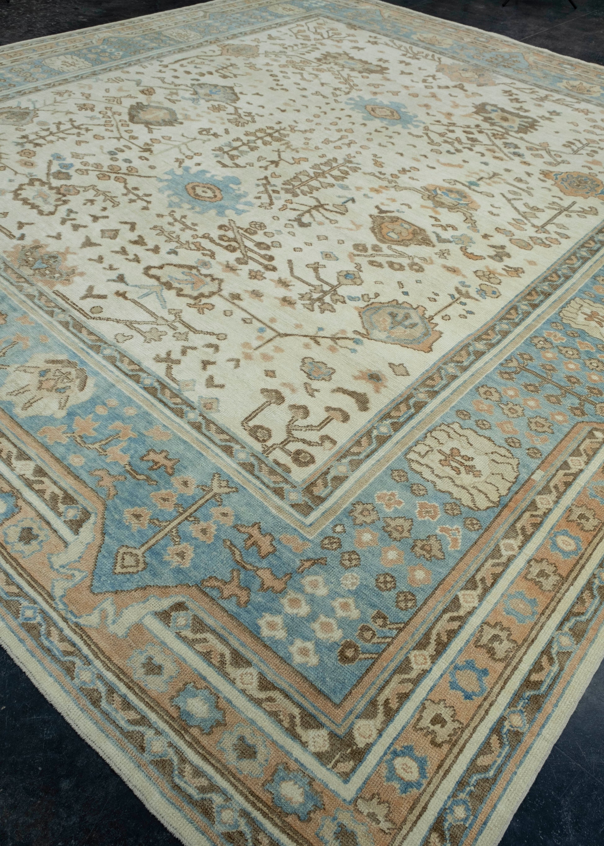 Turkish Oushak Rug 13'6" x 14'9" #18576