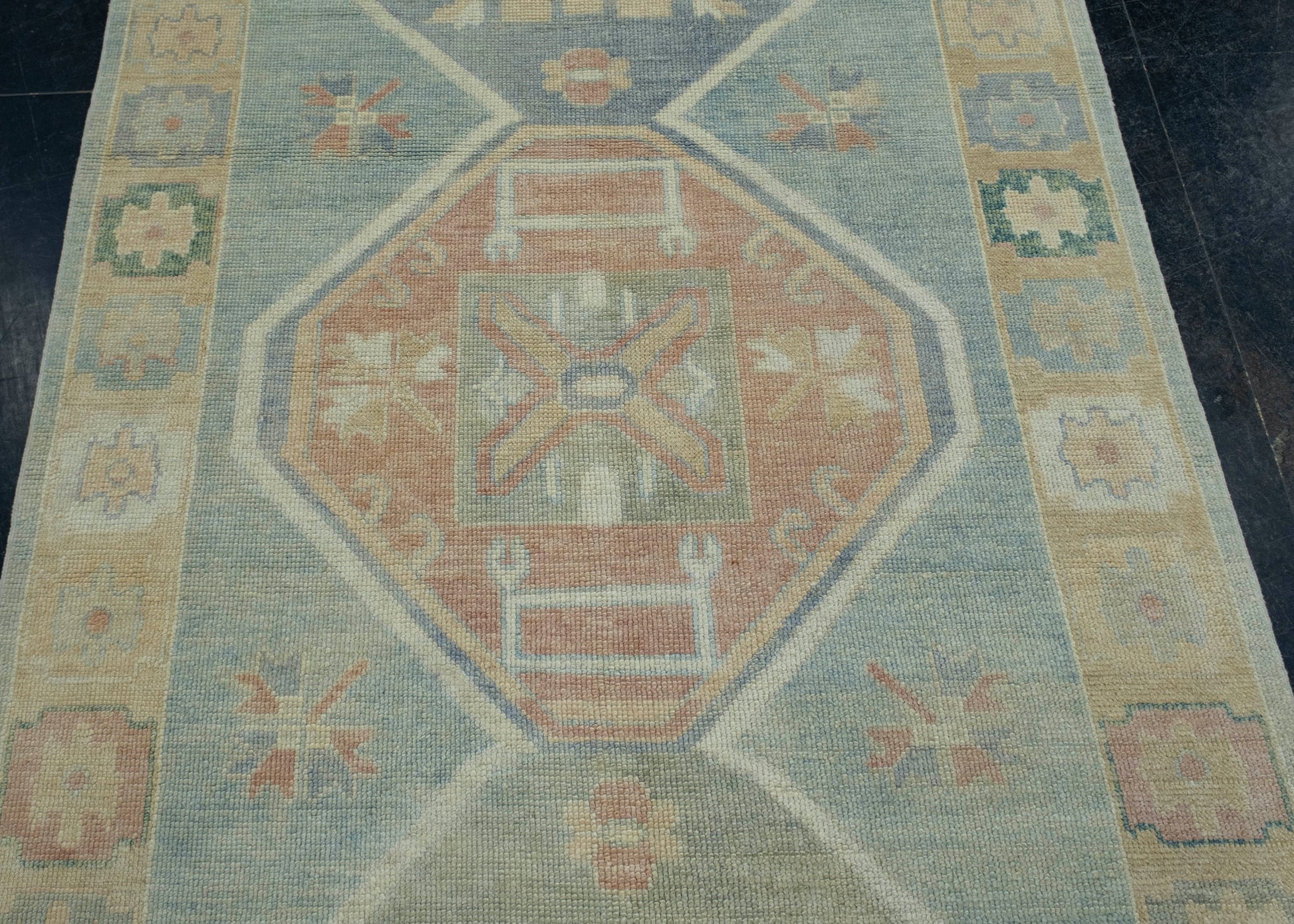 Turkish Oushak Runner Rug 4'8" x 17'9" #18027