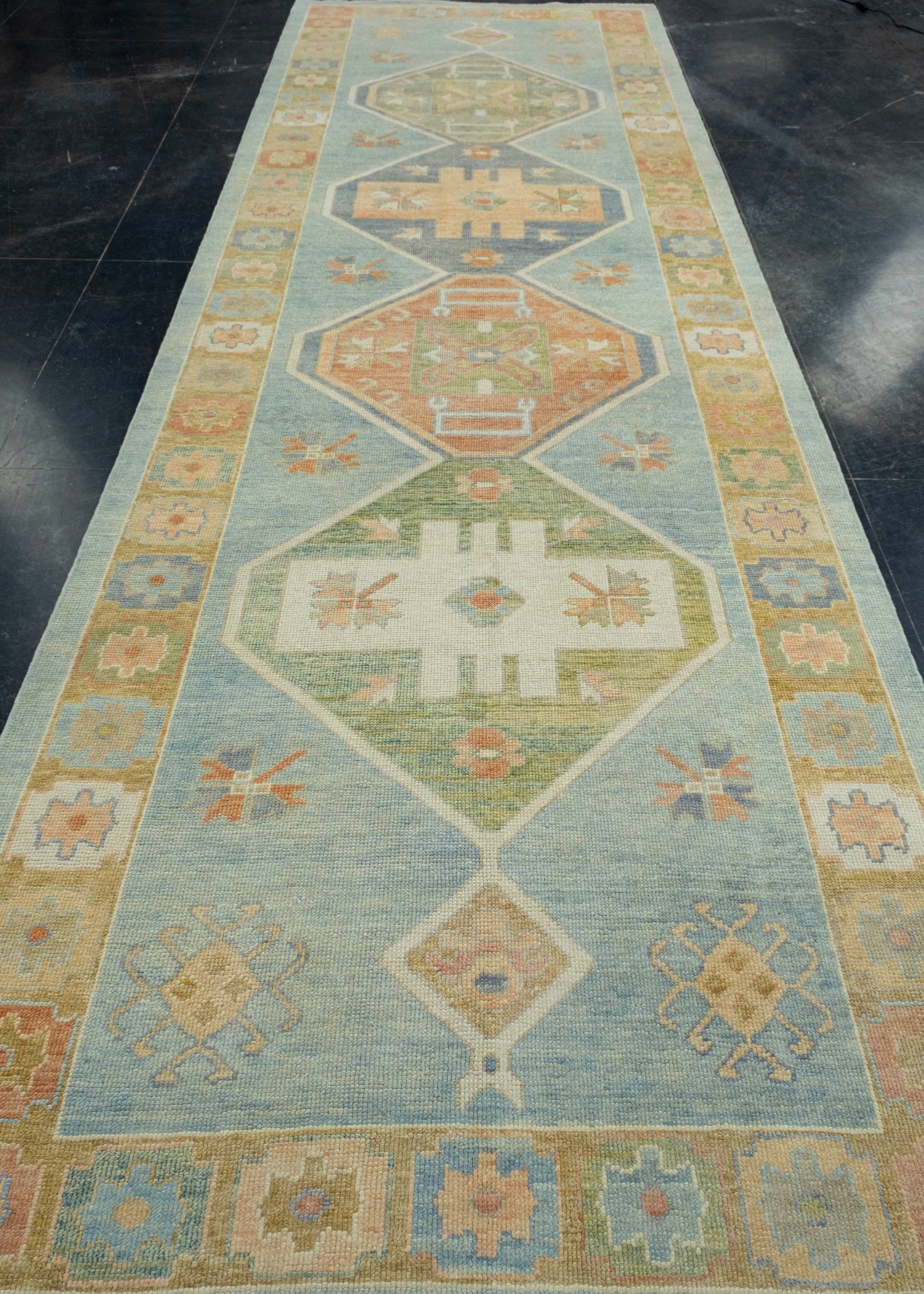 Turkish Oushak Runner Rug 5'1" x 15'9" #18024