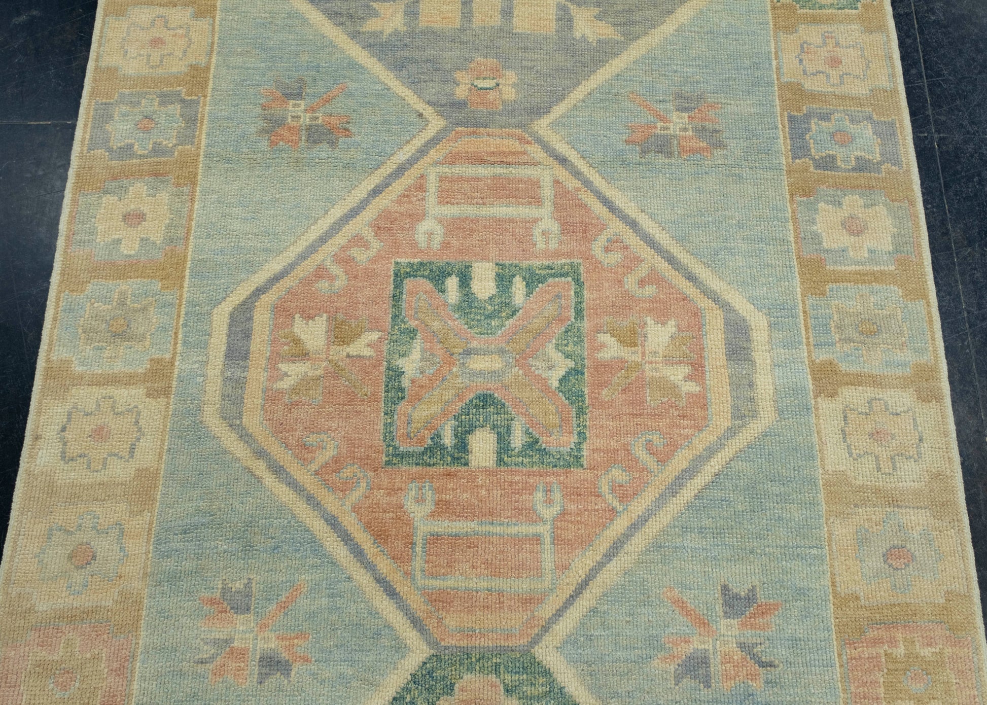 Turkish Oushak Runner Rug 4'7" x 16' #18031