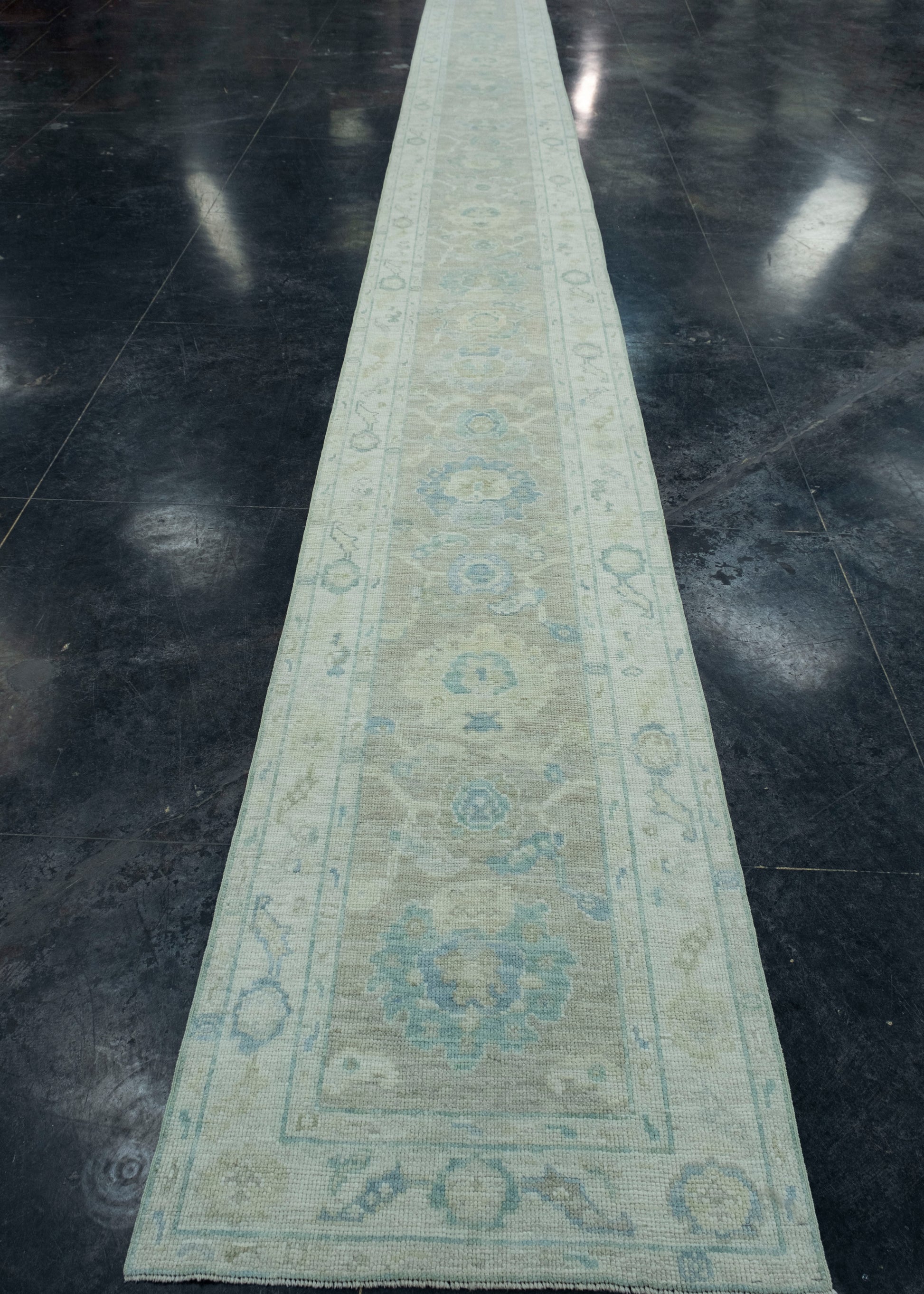 Turkish Oushak Runner Rug 2'8" x 27'9" #17586