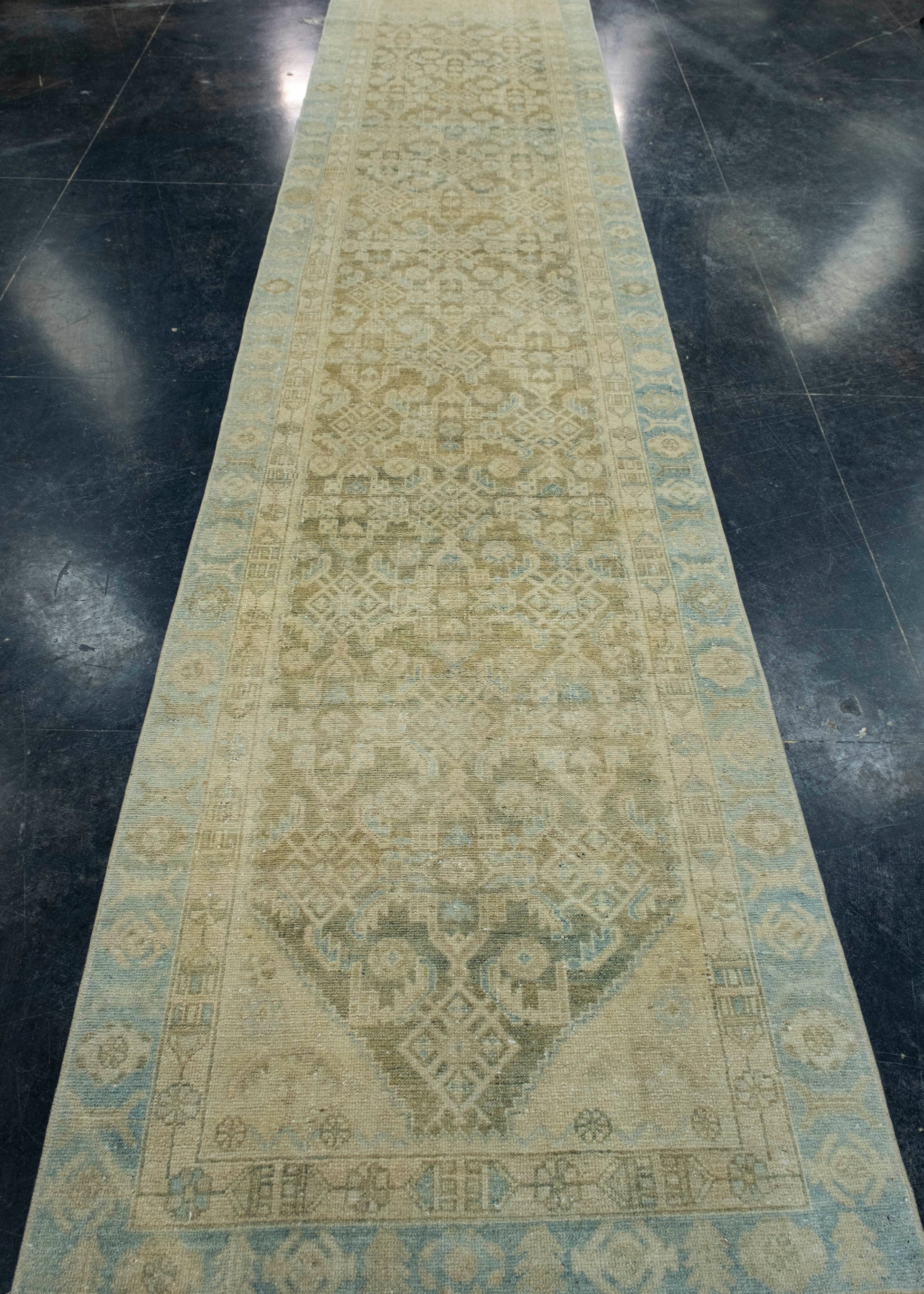 Turkish Vintage Anatolian Runner Rug 3'2" x 16'1" #17975