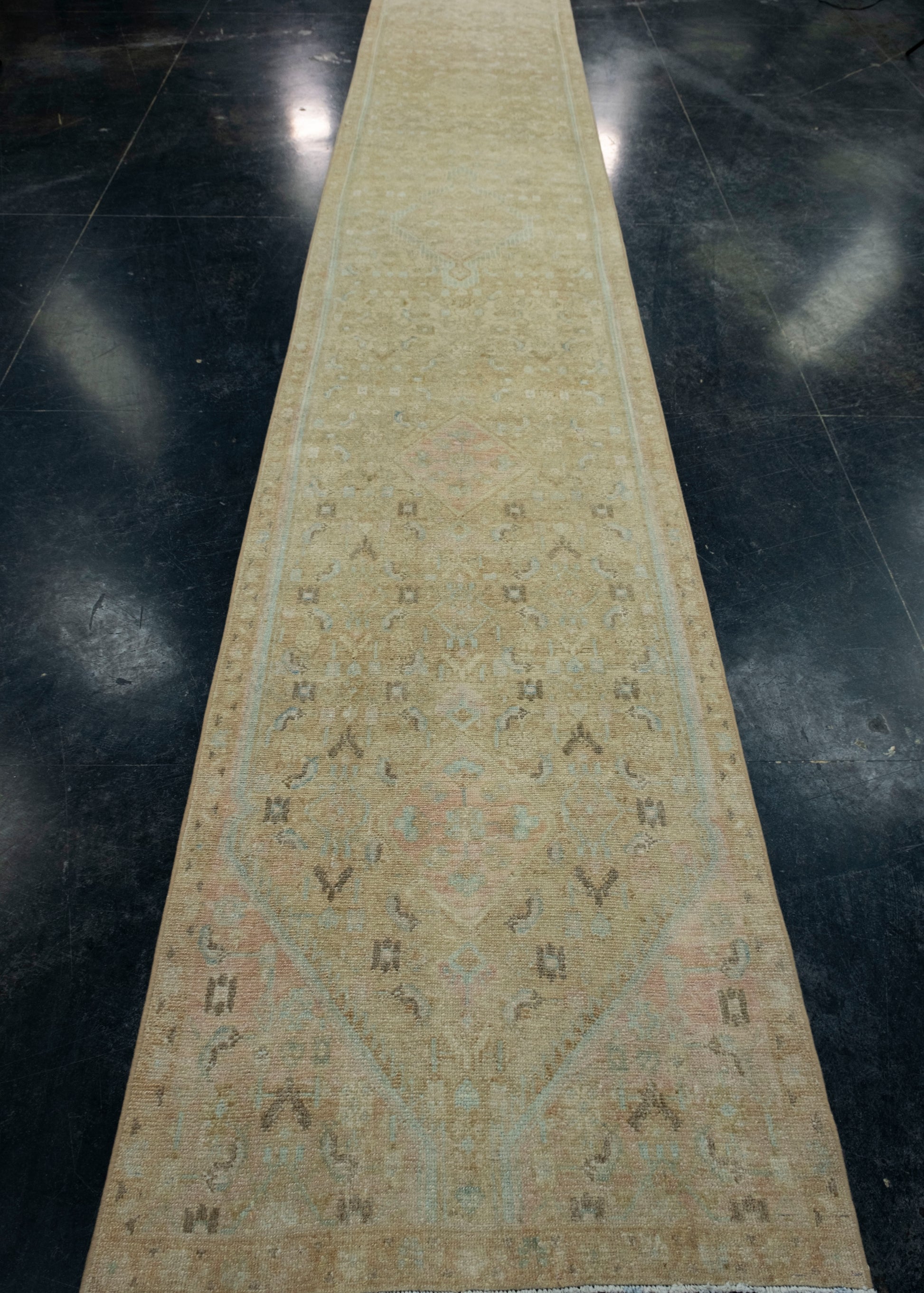 Turkish Vintage Anatolian Runner Rug 2'9" x 16'1" #17628