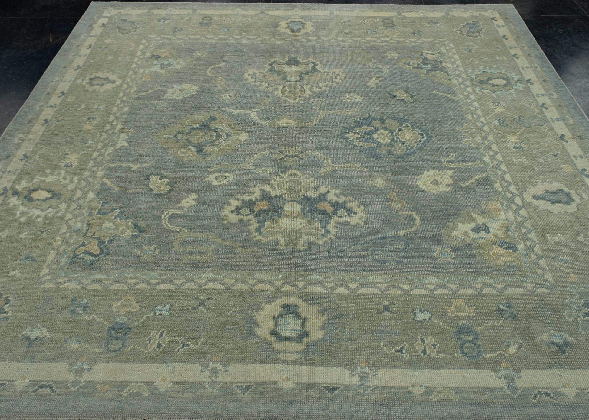 Turkish Oushak Square Rug 8'3" x 7'9" #18104