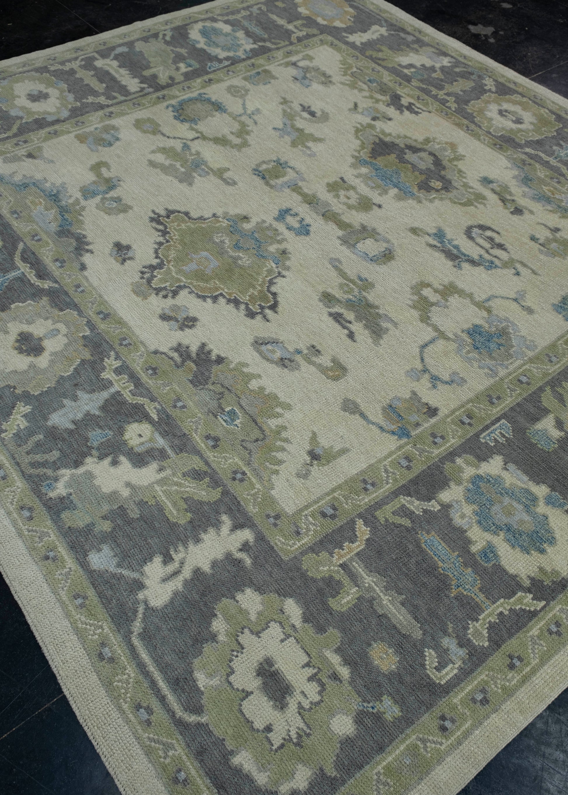 Turkish Oushak Square Rug 8'8" x 7'9" #18126