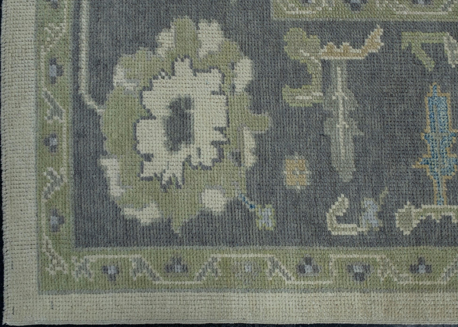 Turkish Oushak Square Rug 8'8" x 7'9" #18126