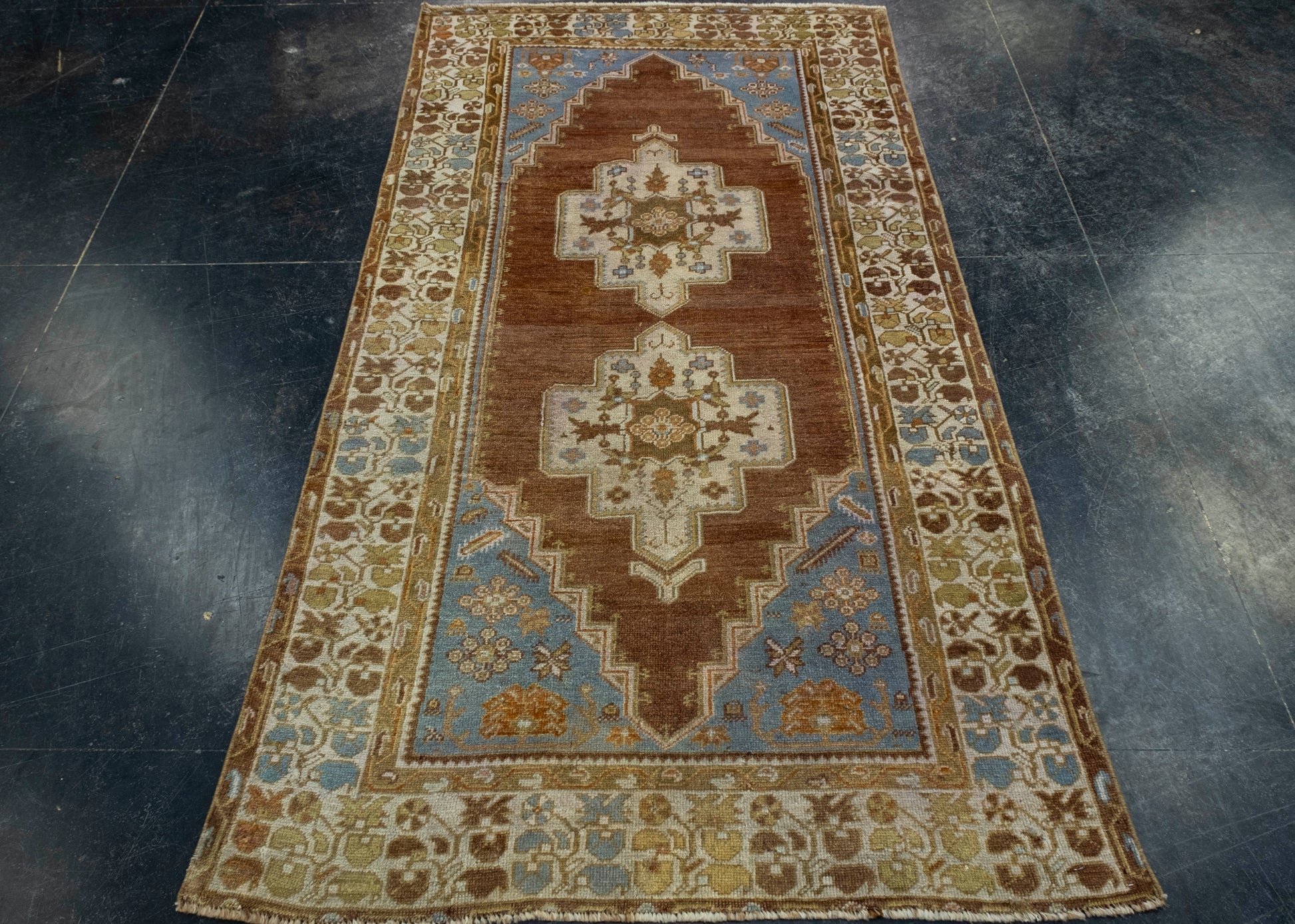 Turkish Vintage Anatolian Rug 3'6" x 6'6" #17945