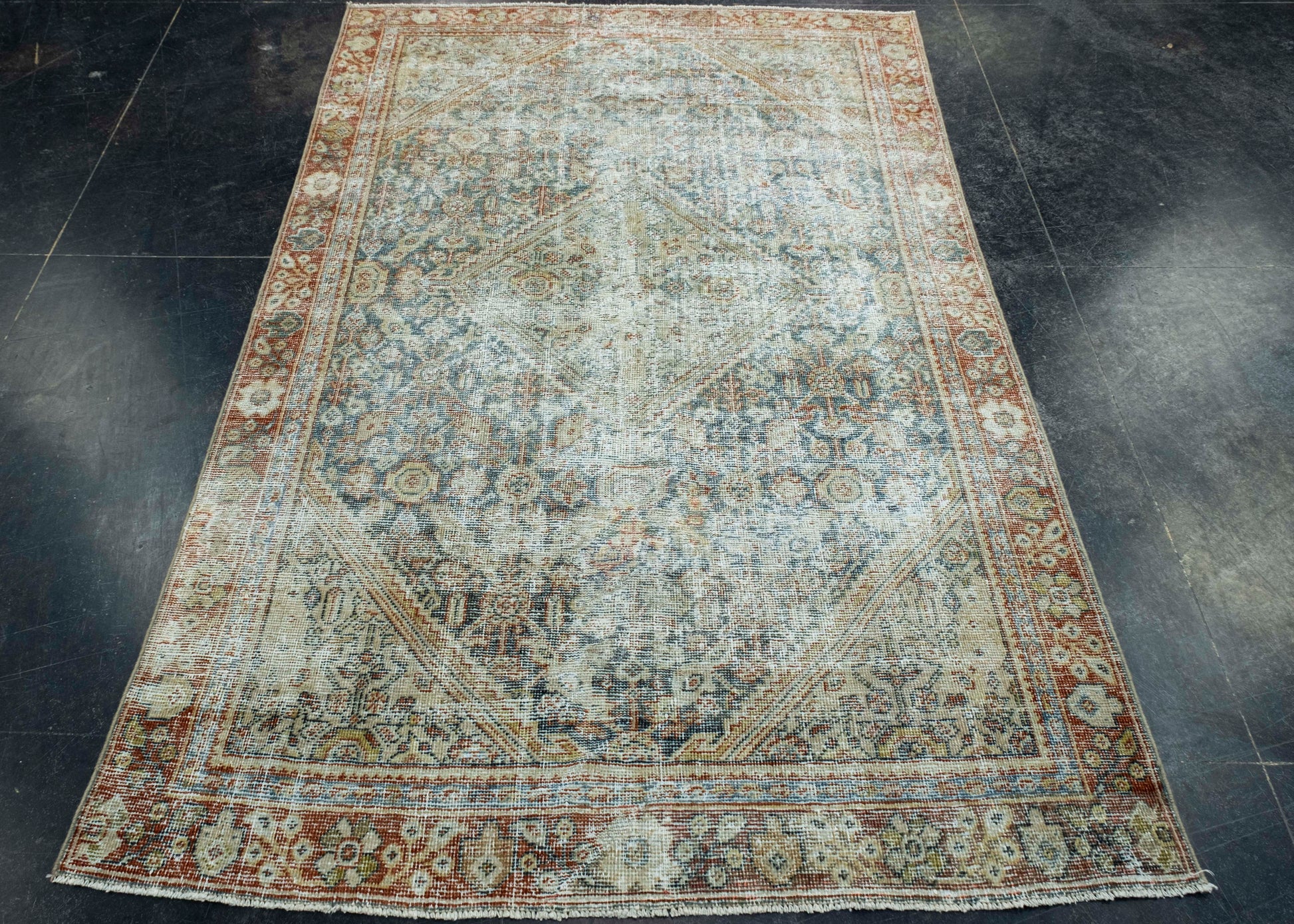 Turkish Vintage Anatolian Rug 4'2" x 6'7" #17606