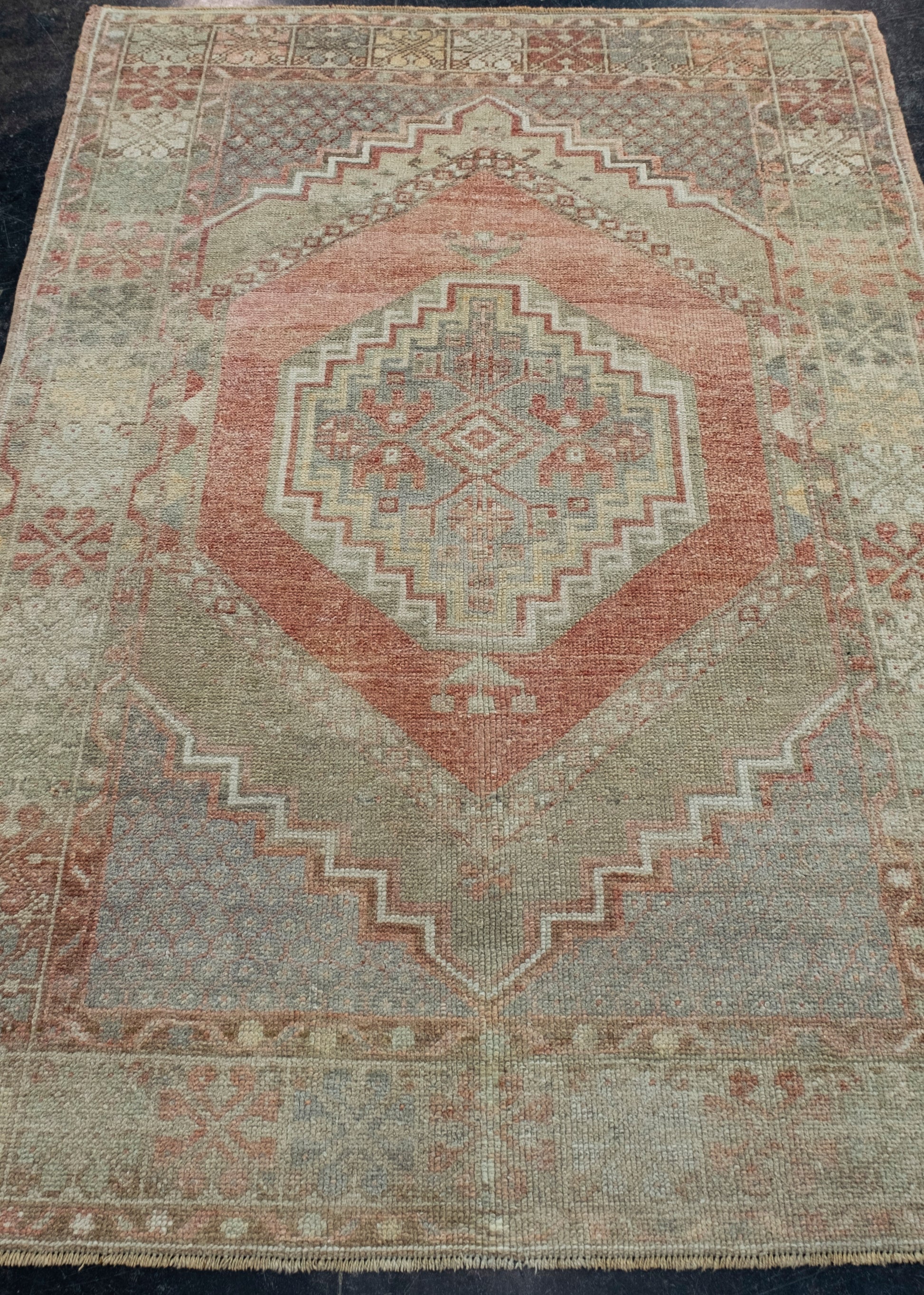Turkish Vintage Anatolian Rug 3'8" x 5'6" #17570