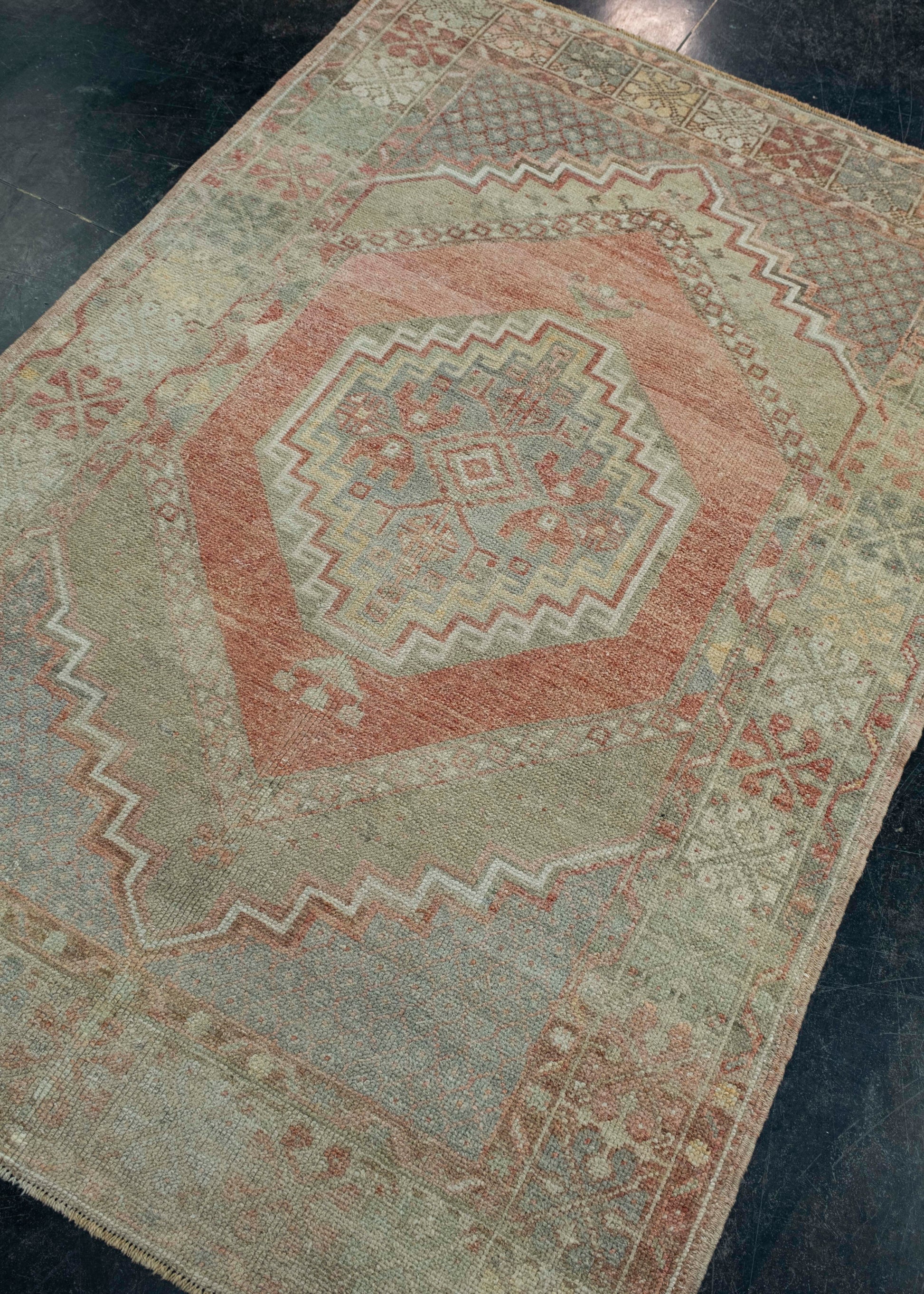 Turkish Vintage Anatolian Rug 3'8" x 5'6" #17570