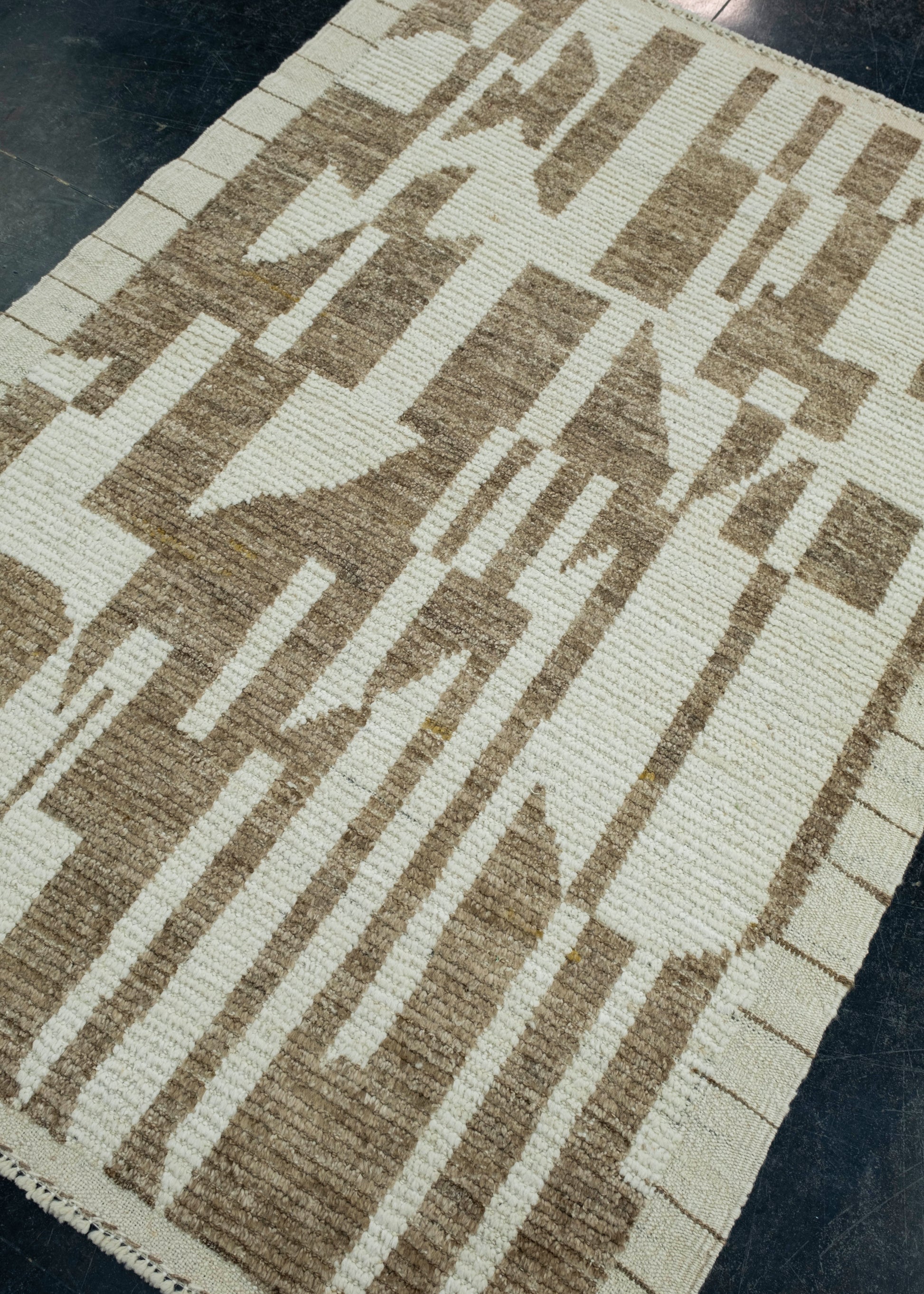 Turkish Modern Handmade Rug 3'7" x 5'2" #17457