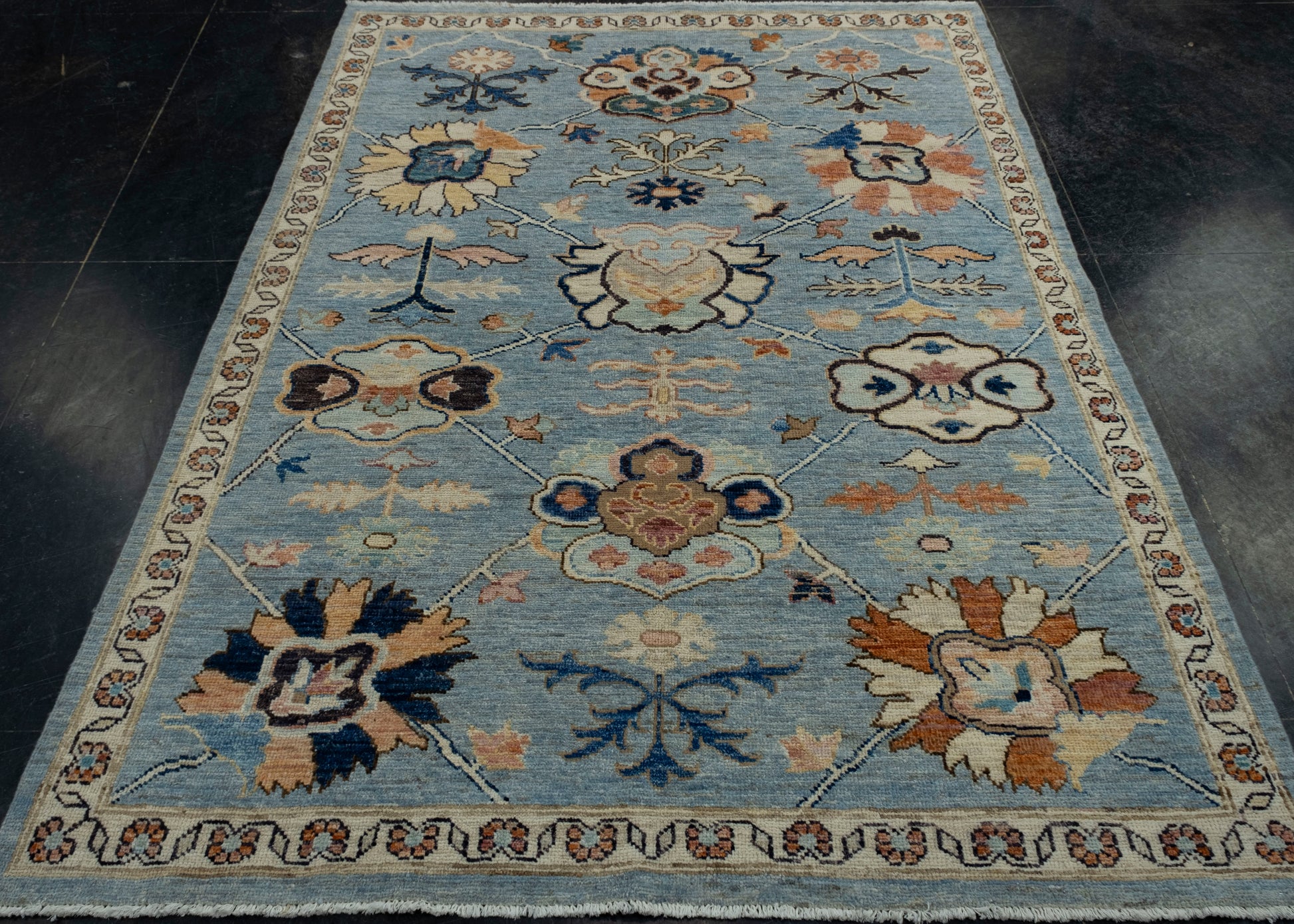 Turkish Oushak Rug 4'11" x 6'9" #17015