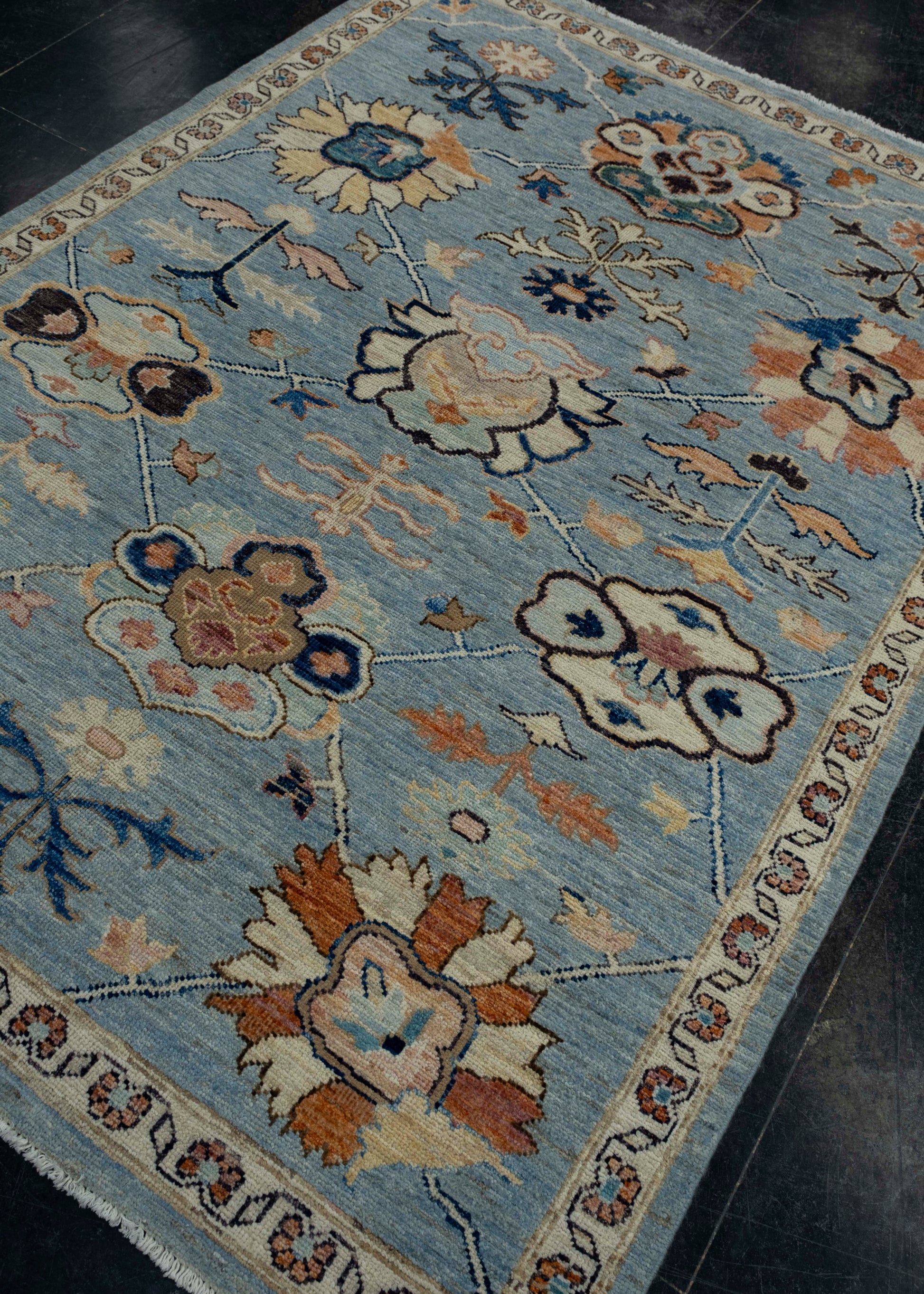 Turkish Oushak Rug 4'11" x 6'9" #17015