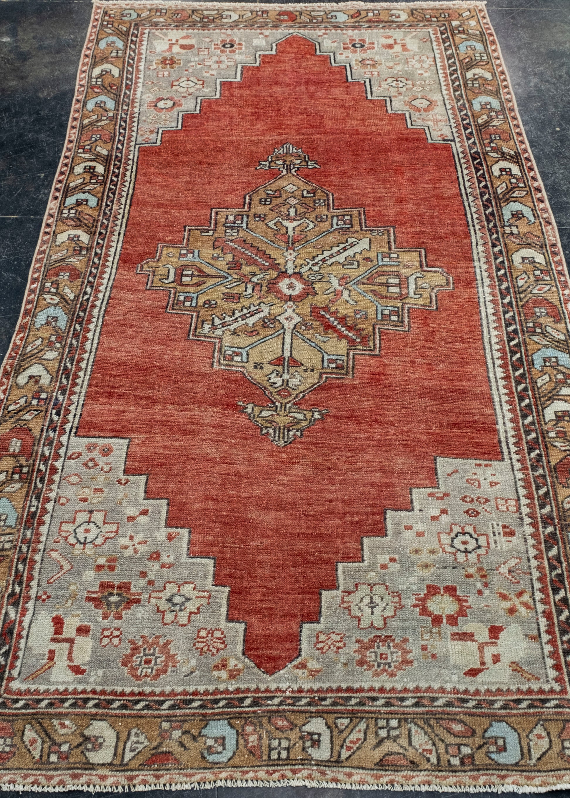 Turkish Vintage Rug 3'7" x 6'8" #17108