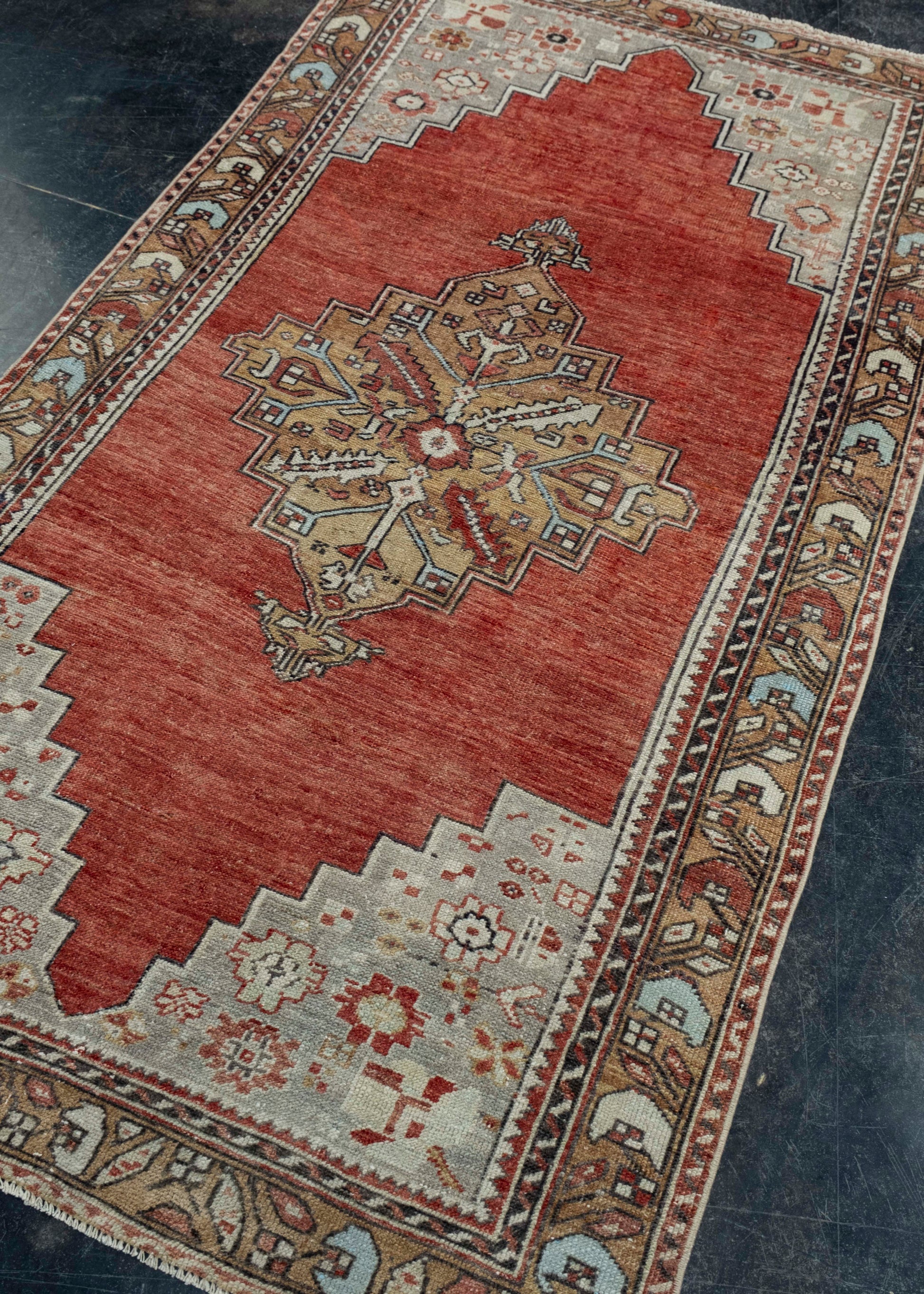 Turkish Vintage Rug 3'7" x 6'8" #17108