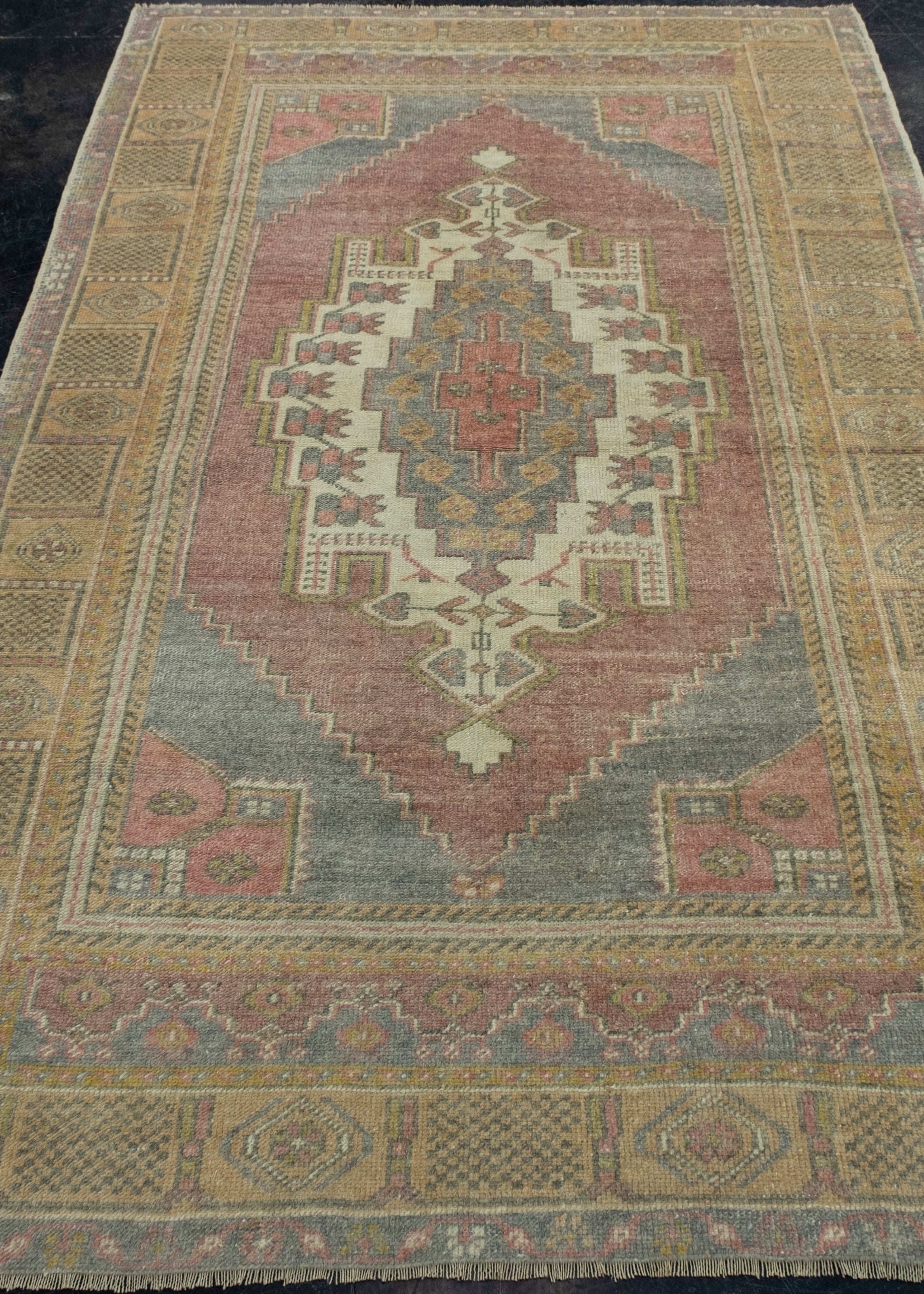 Turkish Vintage Rug 4'3" x 7'1" #17109
