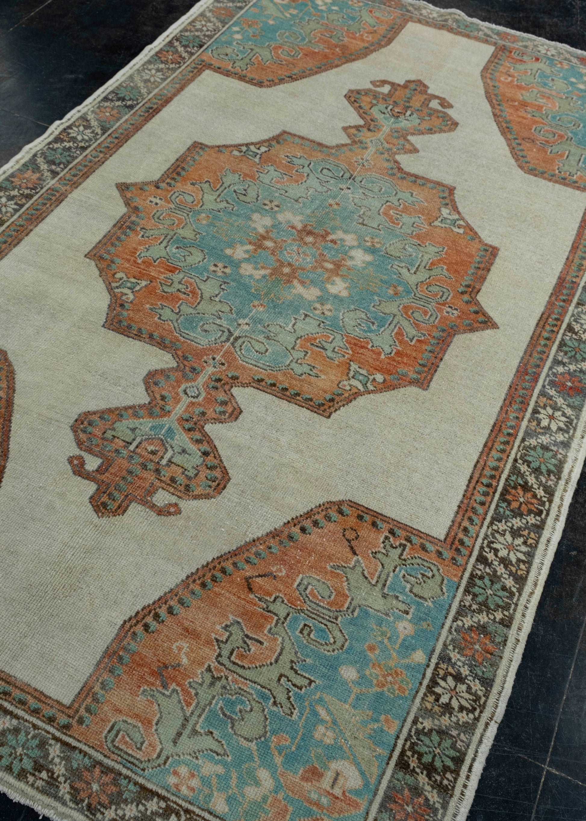 Turkish Vintage Rug 4'7" x 7'8" #17955
