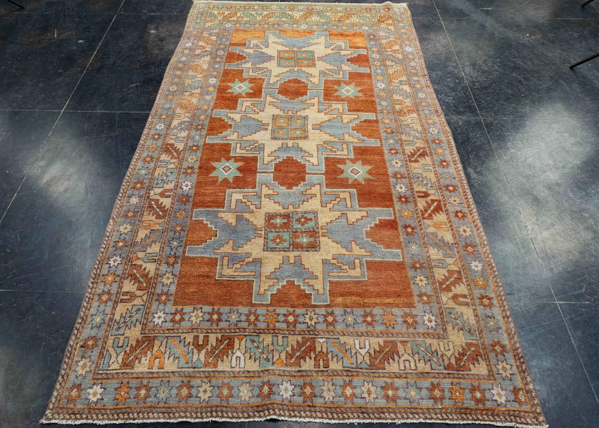 Turkish Vintage Rug 4'3" x 7'9" #17981