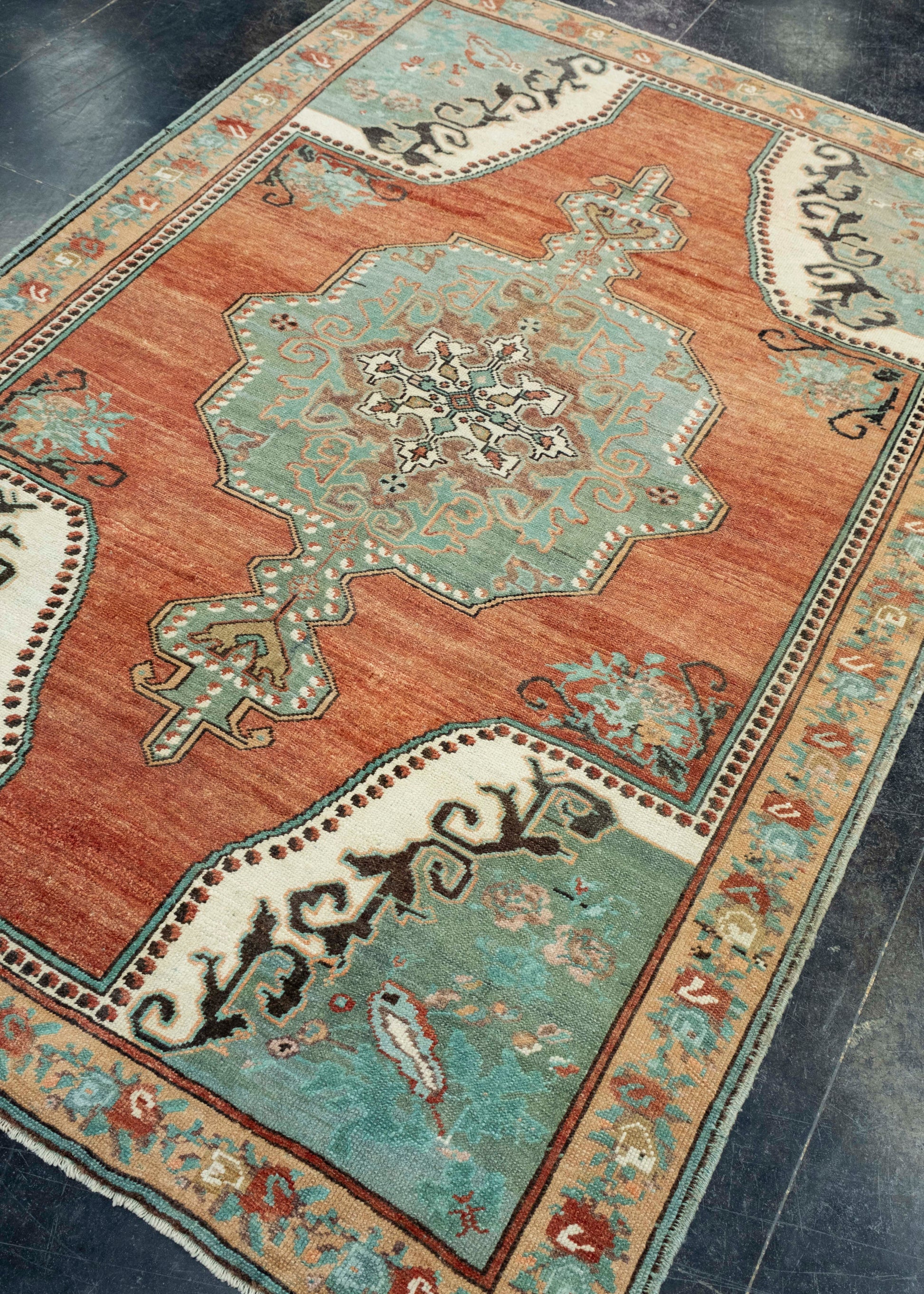Turkish Vintage Rug 4'8" x 6'10" #17982