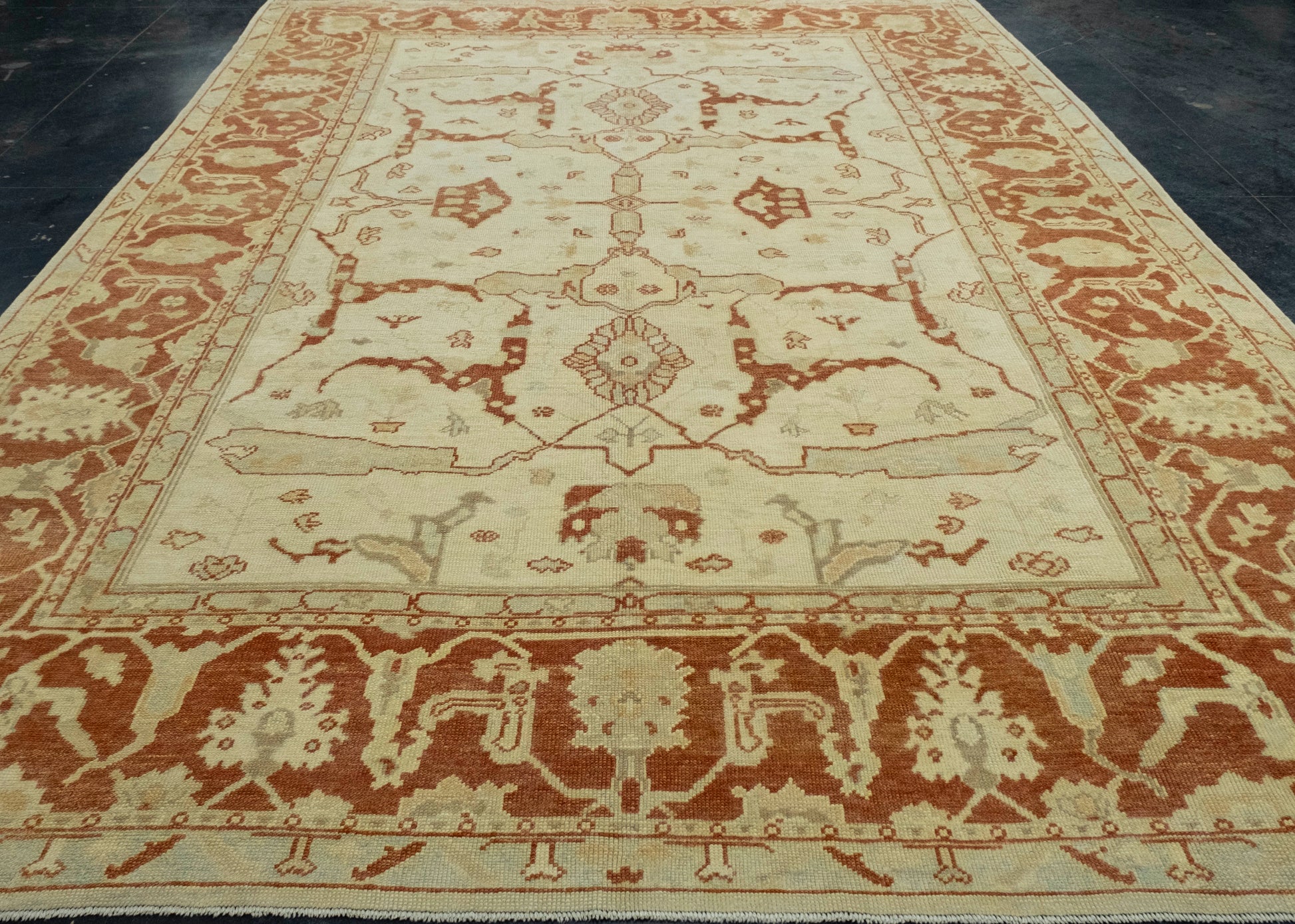Turkish Oushak Rug 9'9" x 13'8" #18535